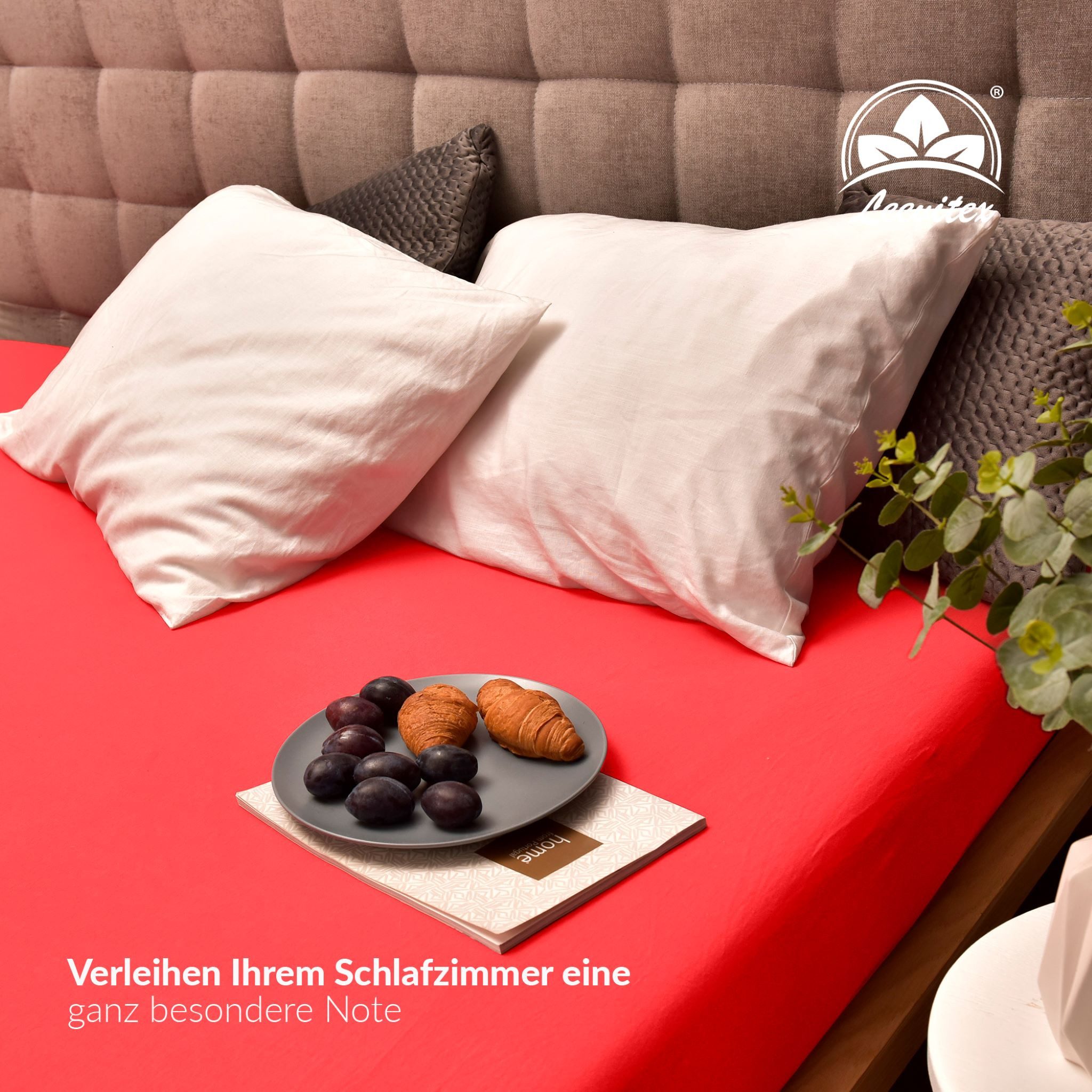 leevitex® Spannbettlaken verschiedene Größen, Stoffgewicht 170 g/m², 40 cm Steghöhe, Jersey, Gummizug: rundum, (1 Stück), verschiedene Farben, OEKO-TEX® STANDAR – Bild 5 von 5