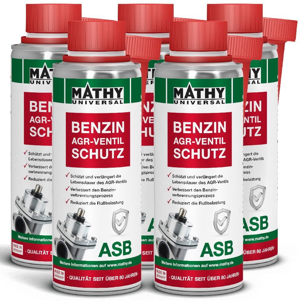 MATHY Benzin-Stabilisator MATHY-ASB AGR-Ventil-Schutz Benzin 5 x 200 ml, 1,0 l, (5-St) Pflege + Schutz des AGR-Systems