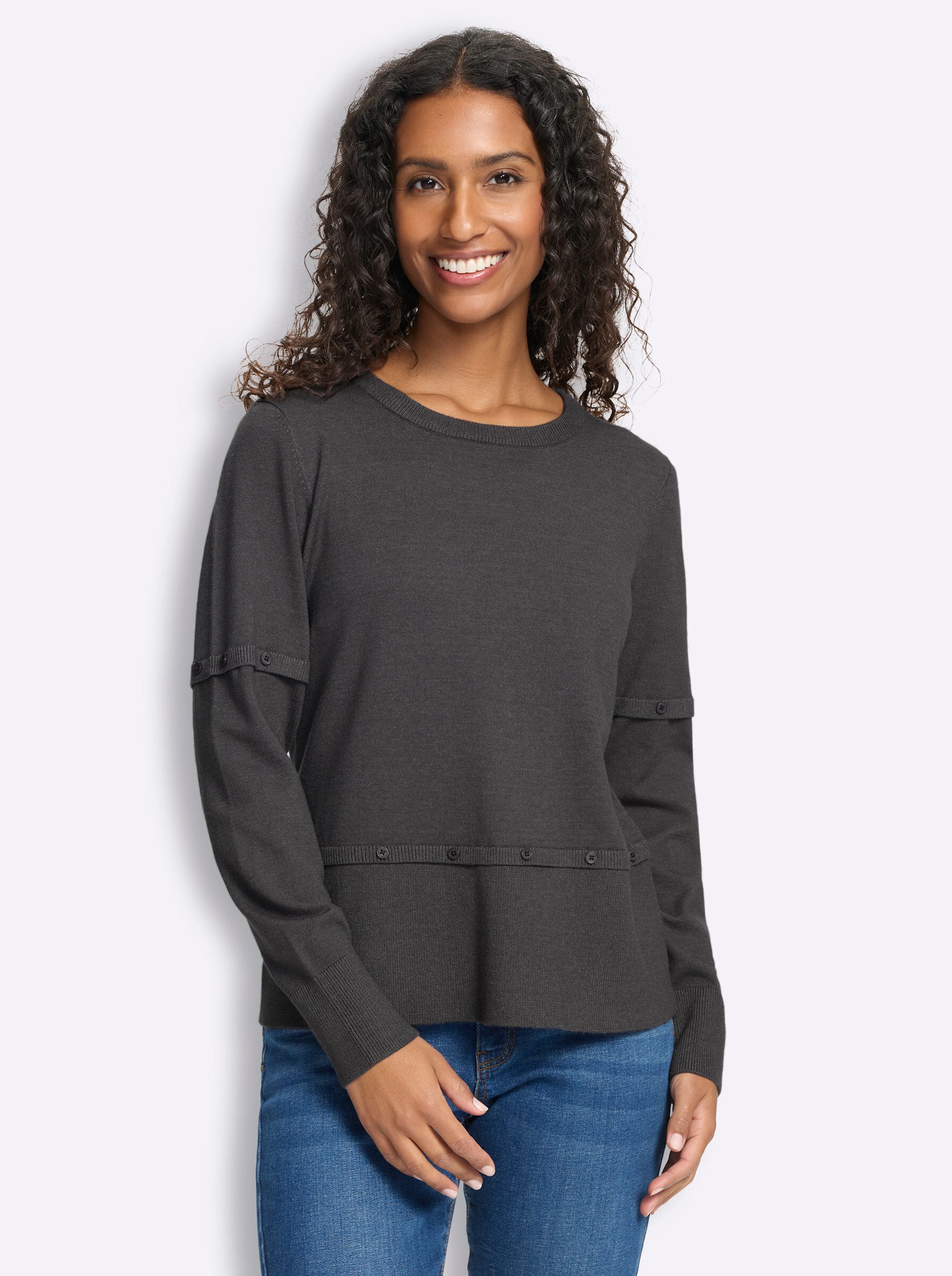 Strickpullover Pullover Langarm Feinstrick