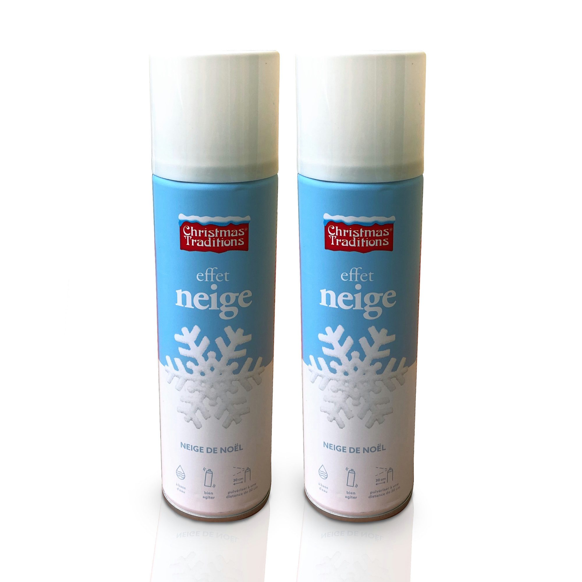 Radami Fensterdekoration 2 x 150ml Schneespray Kunstschnee Sprühschnee Dekoschnee Schnee