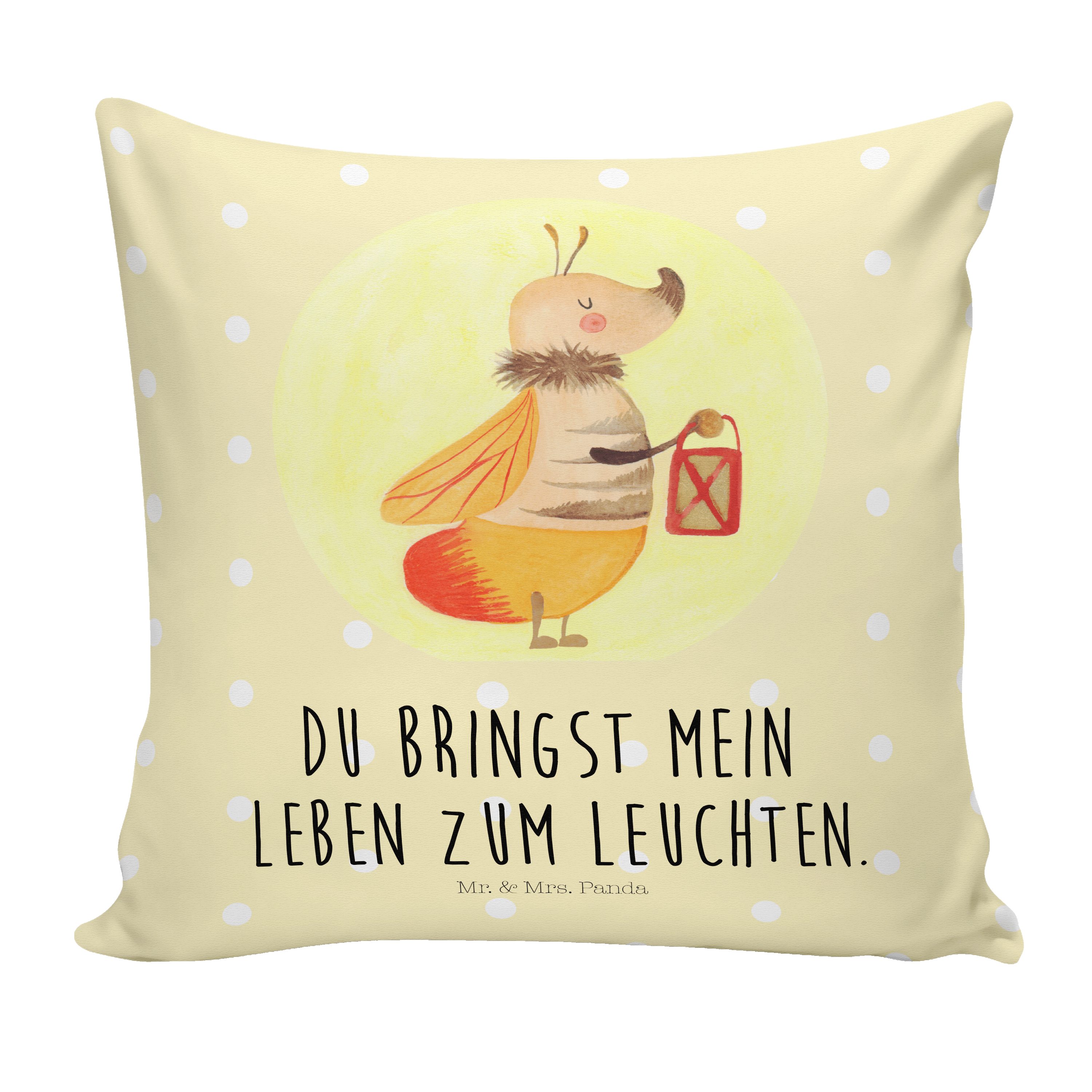 Mr. & Mrs. Panda Dekokissen »Glühwürmchen Gelb Pastell gute Laune