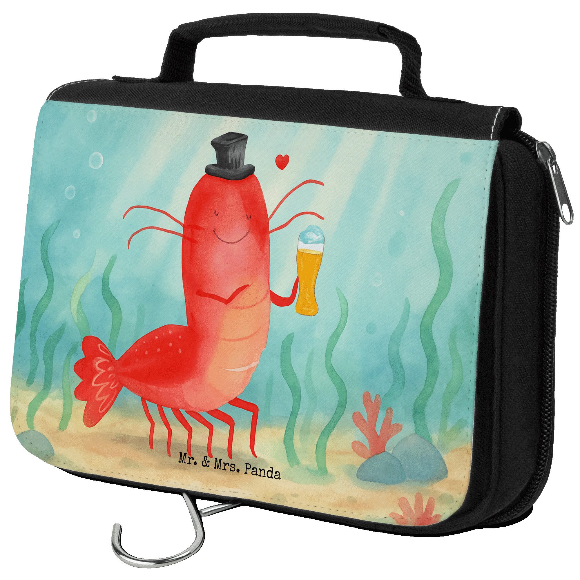 Kulturbeutel Hummer Weizen Design, kosmetiktäschchen, Weiß, Bier, Kosmetiktasche