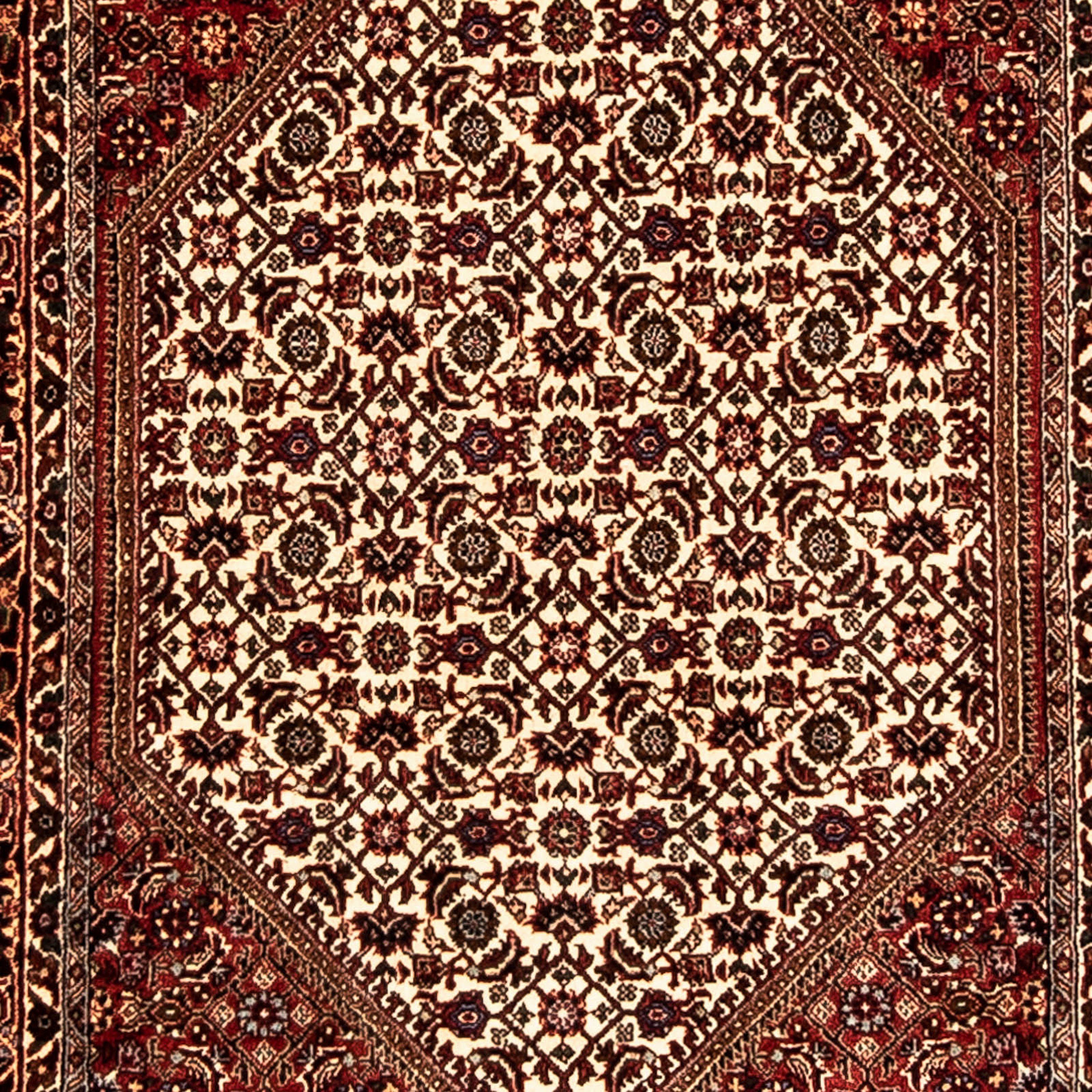 Orientteppich Perser - Bidjar mit cm - x Handgeknüpft, mm, Höhe: morgenland, 87 Wohnzimmer, mehrfarbig, Einzelstück - 292 rechteckig, 15 Zertifikat