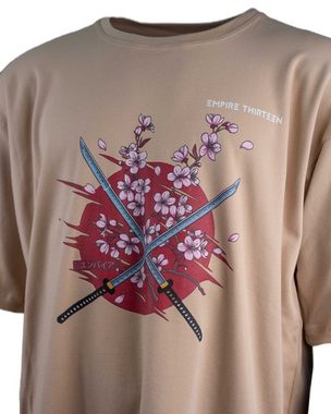 EMPIRE-THIRTEEN Oversize-Shirt SAKURA "SAKURA" Print auf der Vorderseite, Print, Logodruck, oversized