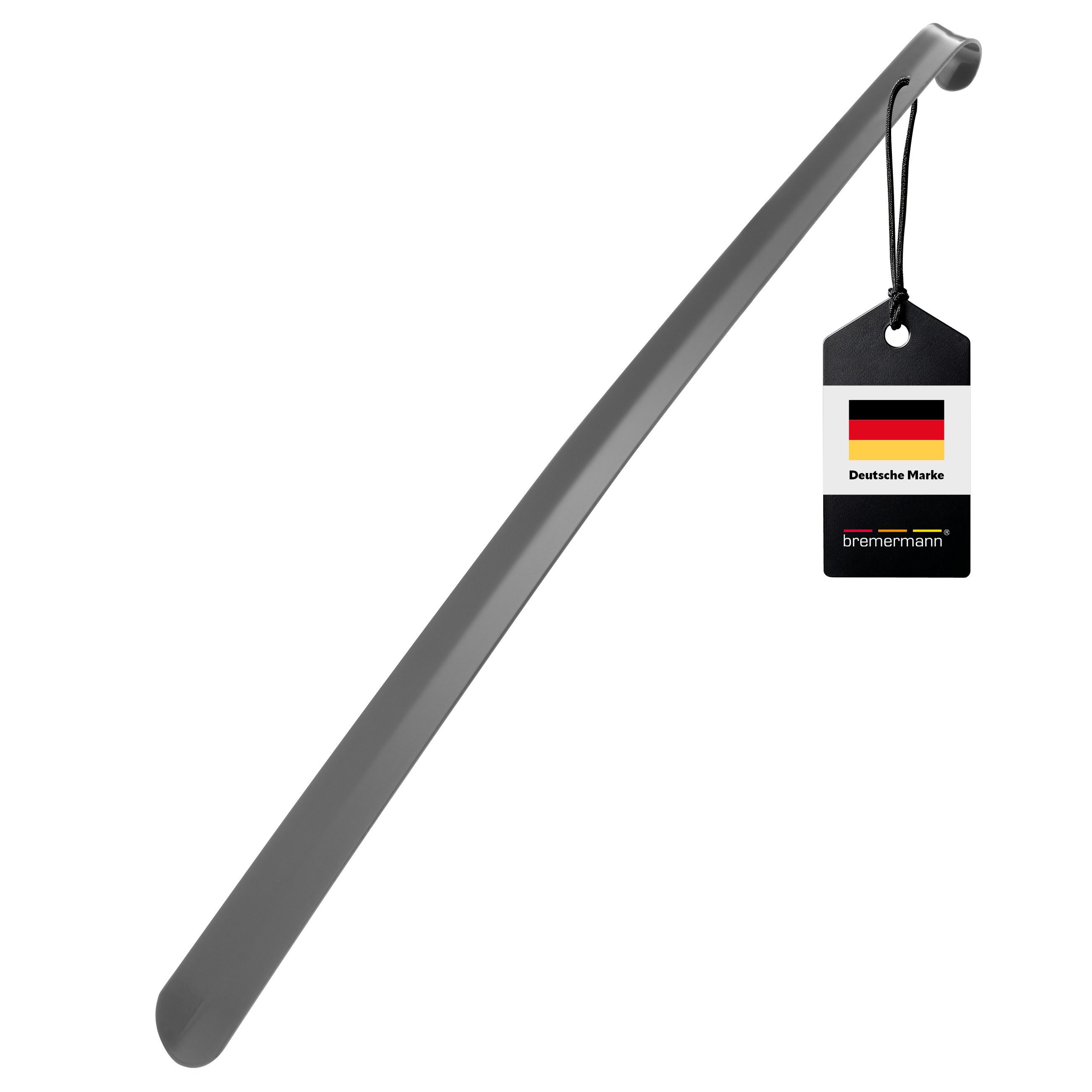 bremermann Ложечка для обуви Ложечка для обуви, Komfort-Schuhanzieher, groß 58 cm, aus Metall – grau