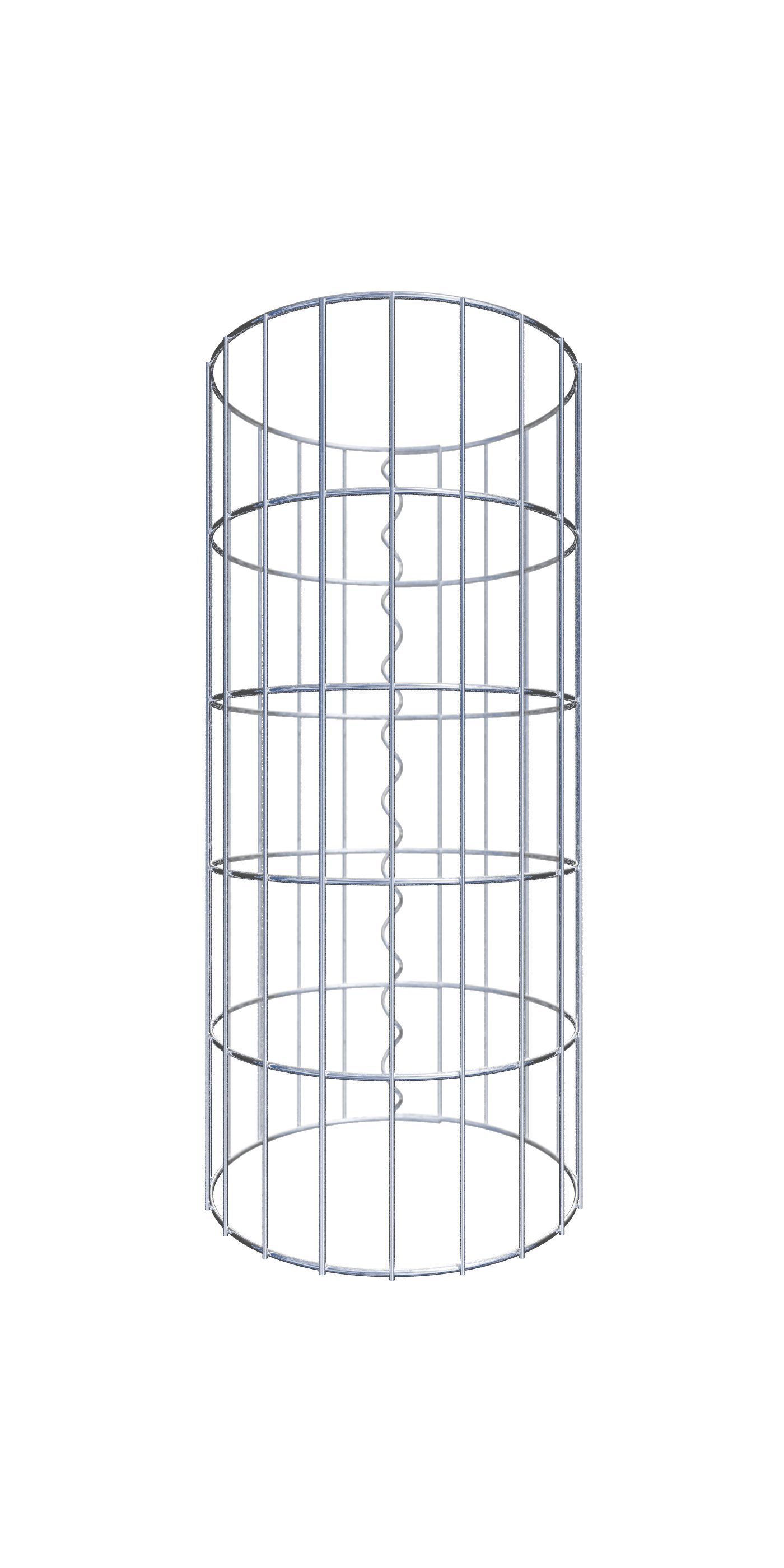 Gabiona Steinsäule Габіониsäule Durchmesser 32 cm, MW 5 x 10 cm rund - Höhe: 0,50 m, (Gabionensäule Durchmesser 32 cm, MW 5 x 10 cm rund - Höhe: 0,50 m)