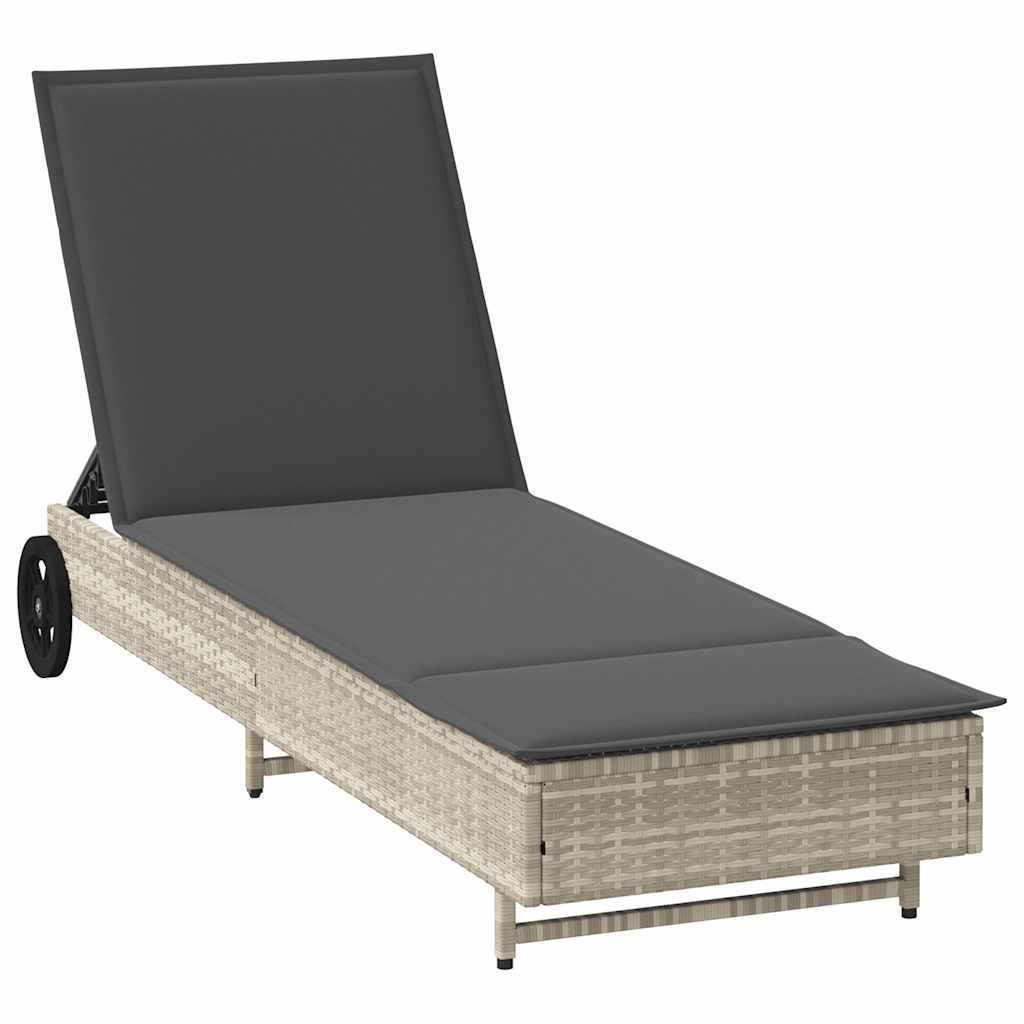 vidaXL Gartenliege Sonnenliege mit Rollen und günstig online kaufen