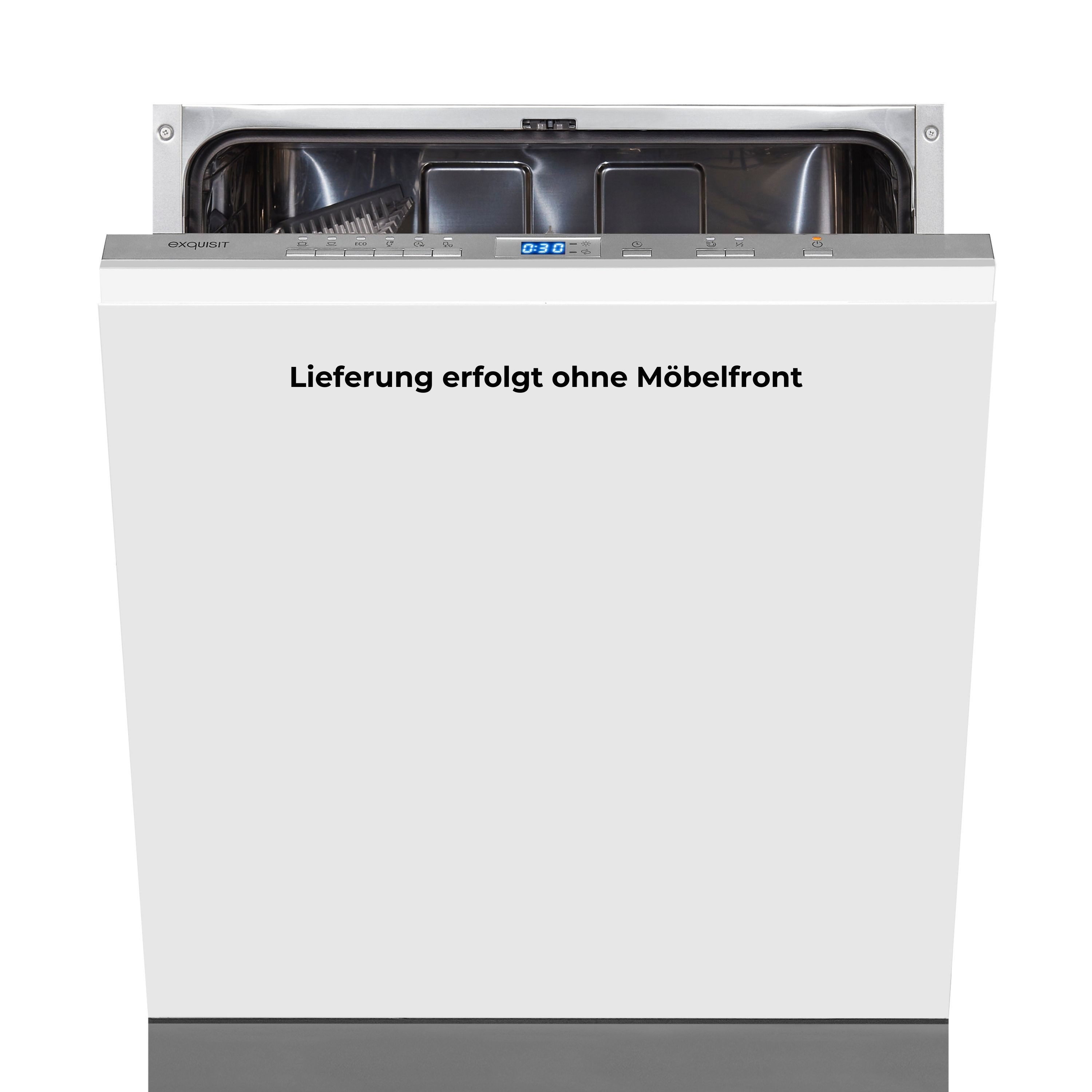 exquisit vollintegrierbarer Geschirrspüler PLUS EGSP2113-E-030E, 11 l, 13 Maßgedecke, 60 cm Breite, 6 Spülprogramme, Extra-Trocknung
