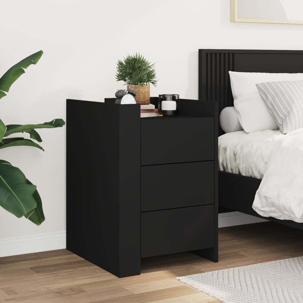 vidaXL Nachttisch Nachttisch Schwarz 45x50x65 cm günstig online kaufen