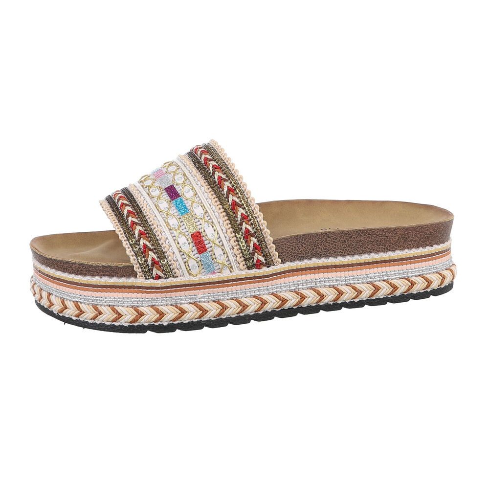 Ital-Design Damen Mules Freizeit Plateausandaletten (85960244) Flach Pantol günstig online kaufen