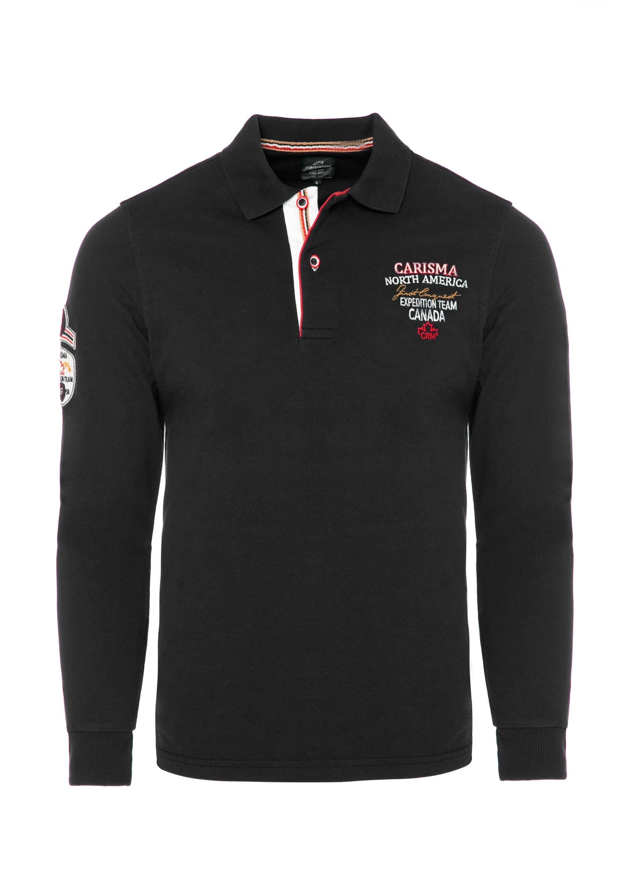 CARISMA Poloshirt mit Stickerei Expedition Black