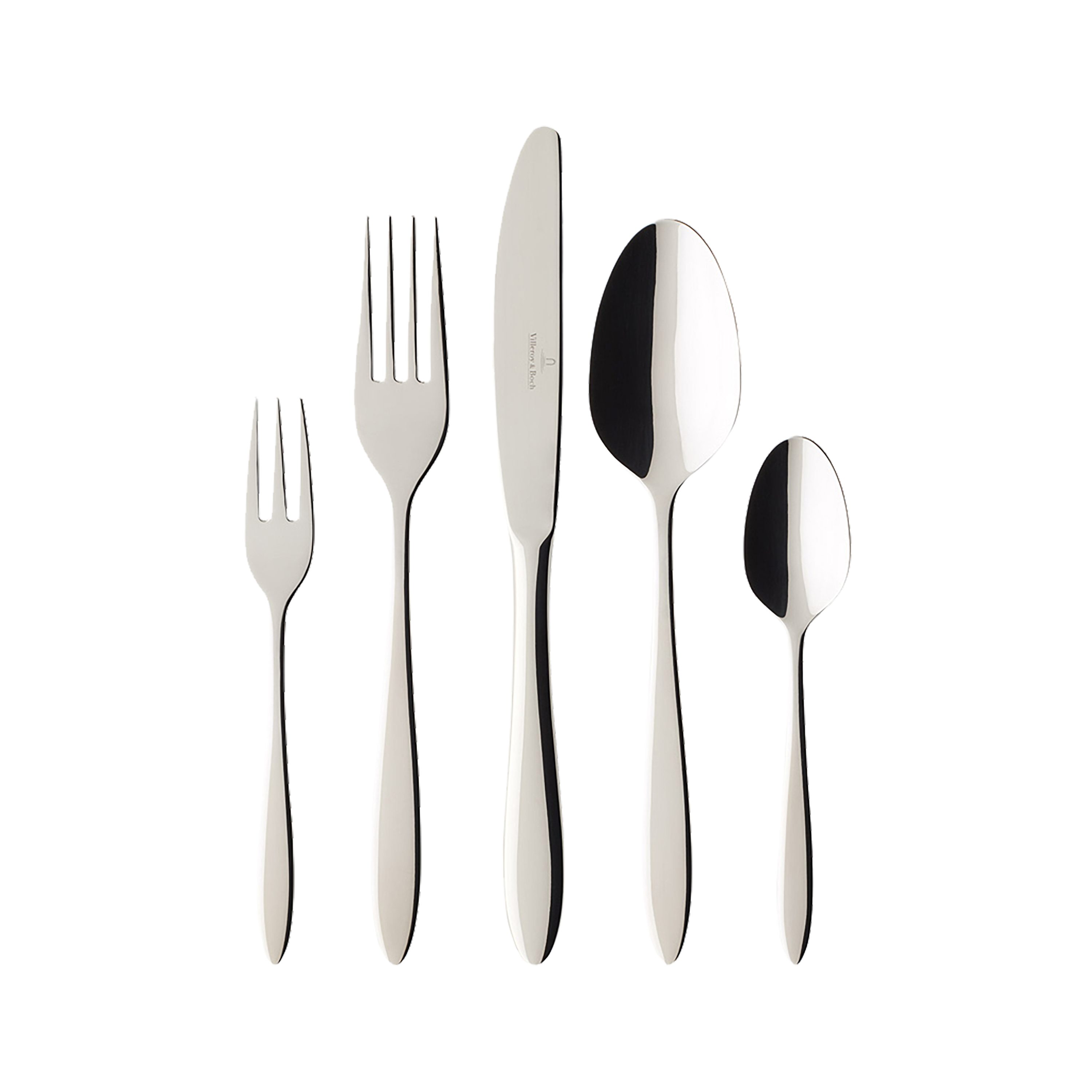 Villeroy & Boch Besteck-Set Annalena Tafelbesteck (30-tlg), 6 Personen, Edelstahl 18/10, Robustes Besteck aus hochwertigem Edelstahl