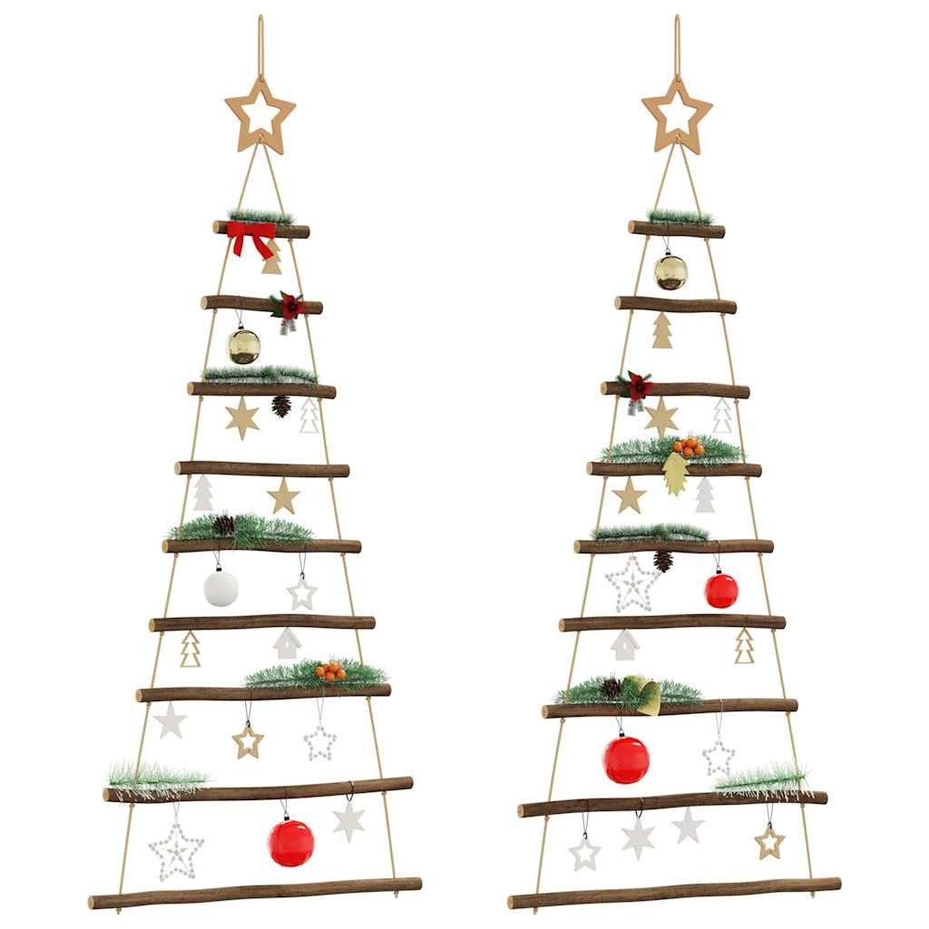 vidaXL Künstlicher Weihnachtsbaum vidaXL Hängende Weihnachtsbäume mit Spitzensternen 2 Stk. 55x120 cm