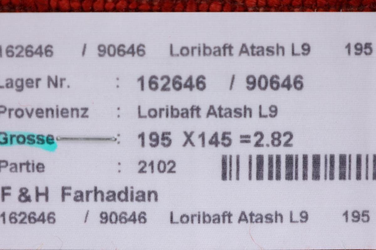 Orientteppich Perser Gabbeh Loribaft Nowbaft Moderner, 12 Höhe: Trading, 146x194 mm rechteckig, Handgeknüpfter Nain