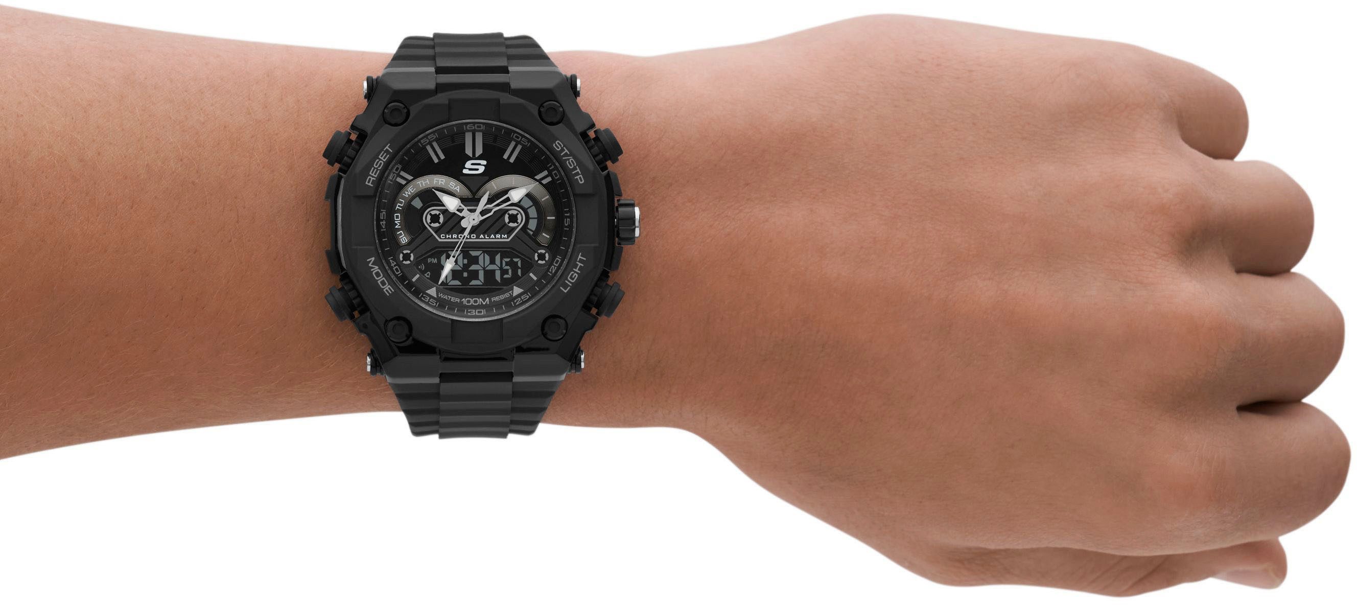 Skechers Chronograph El Segundo SR1042, Quarzuhr, Armbanduhr, Herrenuhr, analog, digital, Tag, Stoppfunktion