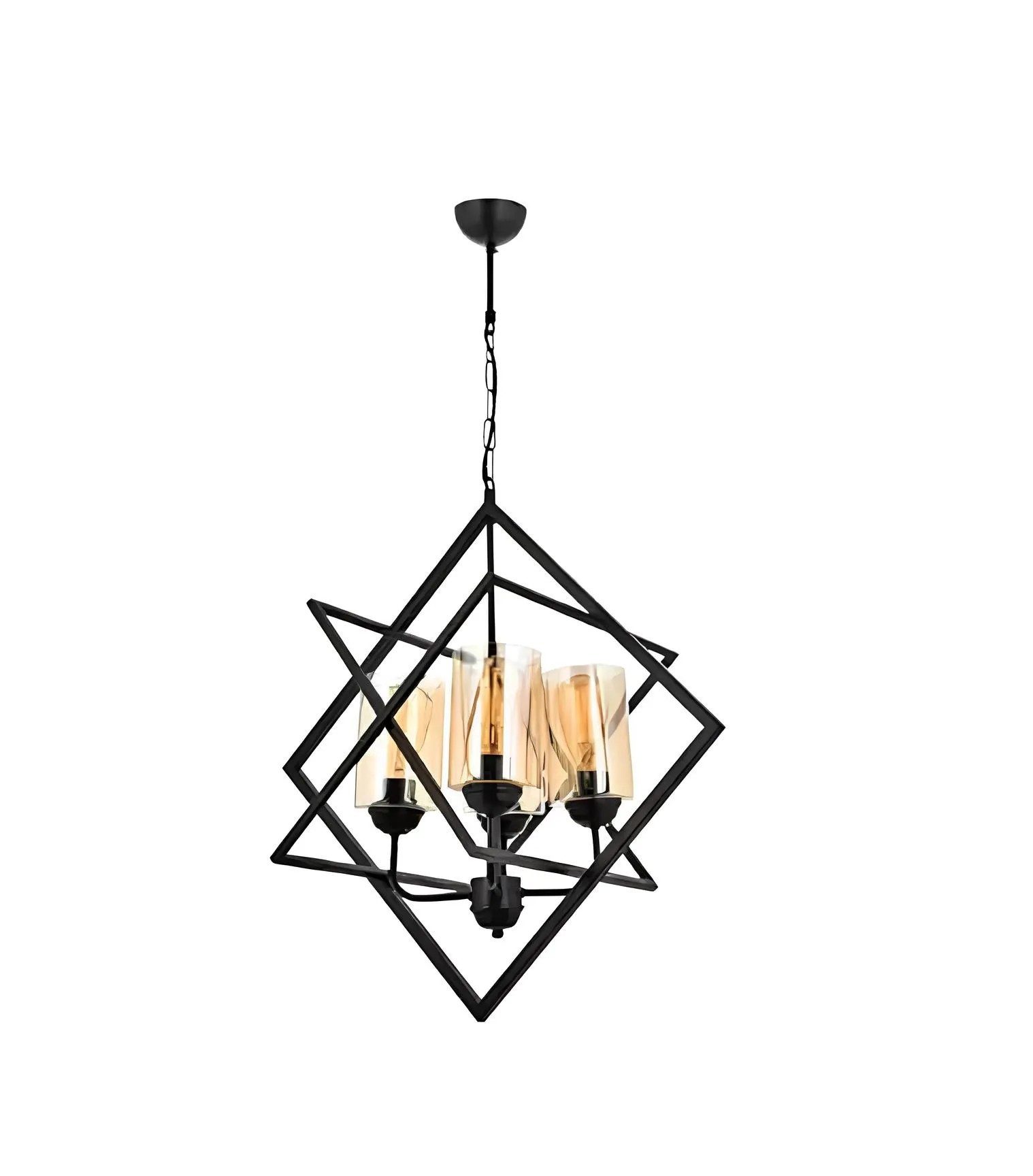 JVmoebel Hängeleuchte Schwarze Pendelleuchte aus Metall für modernes Wohndesign, Leuchtmittel wechselbar, Made in Europa
