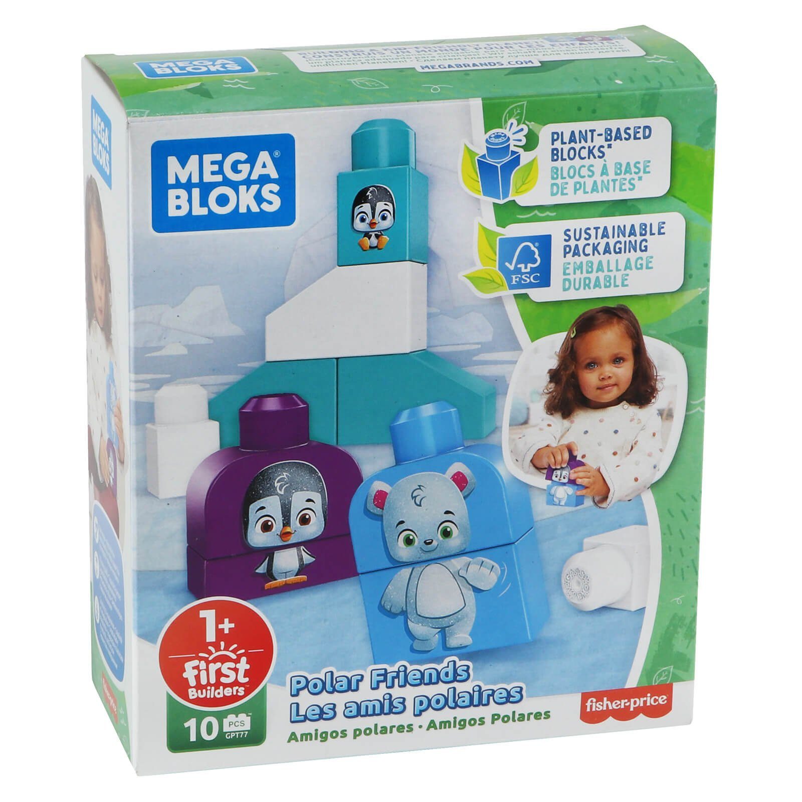 MEGA BLOKS Mega Bloks Bausteine Polarfreunde 10 teilig Alter 1+ Spielbausteine