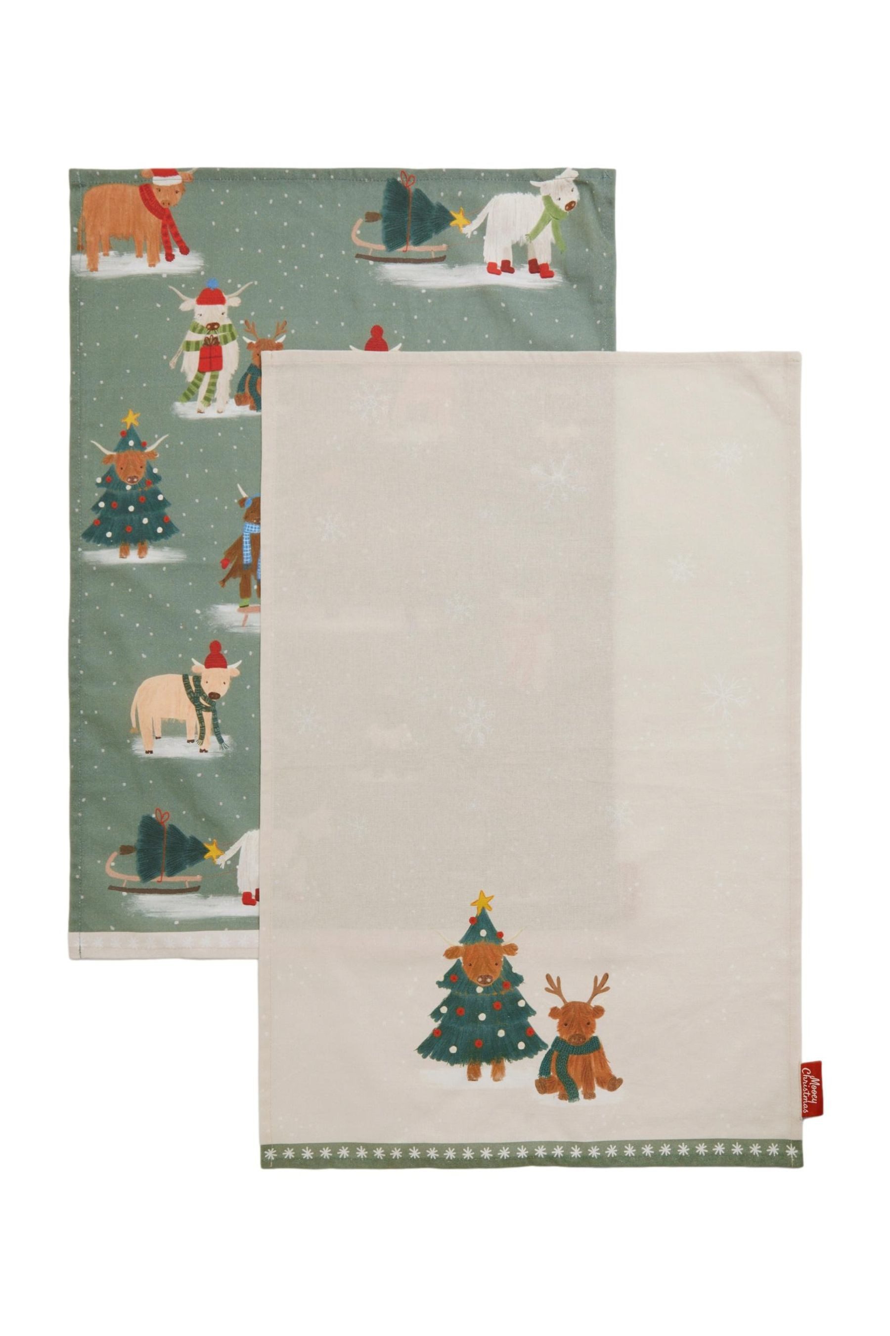 Next Geschirrtuch Weihnachtliche Hamish Geschirrtücher, 2er-Set, (2-tlg) günstig online kaufen