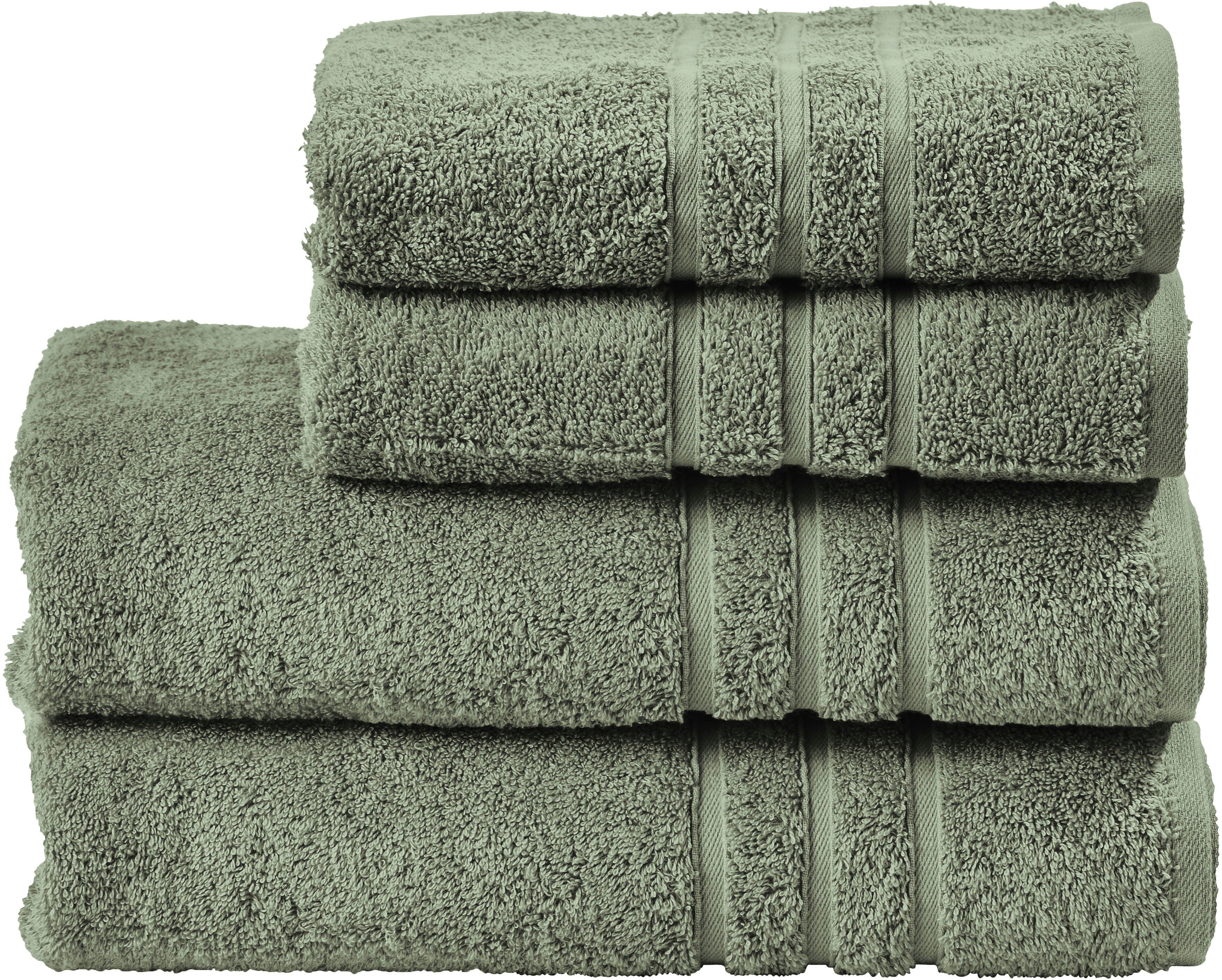 done.® Handtuch Set Daily Uni, Walkfrottier (Set, 4-St), 2x Handtücher (50x100 cm) & 2 Duschtücher(70x140 cm)