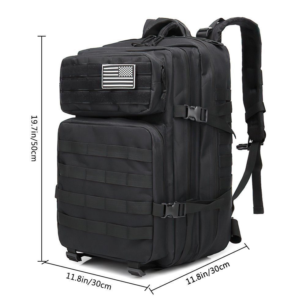 feinlux Wanderrucksack Wanderrucksack, 45L Taktische Rucksack Herren Große Pack (Packung, Outdoor-Sportrucksack), Mehrere Fächer zur Aufbewahrung Spritzwasserabweisendes Material