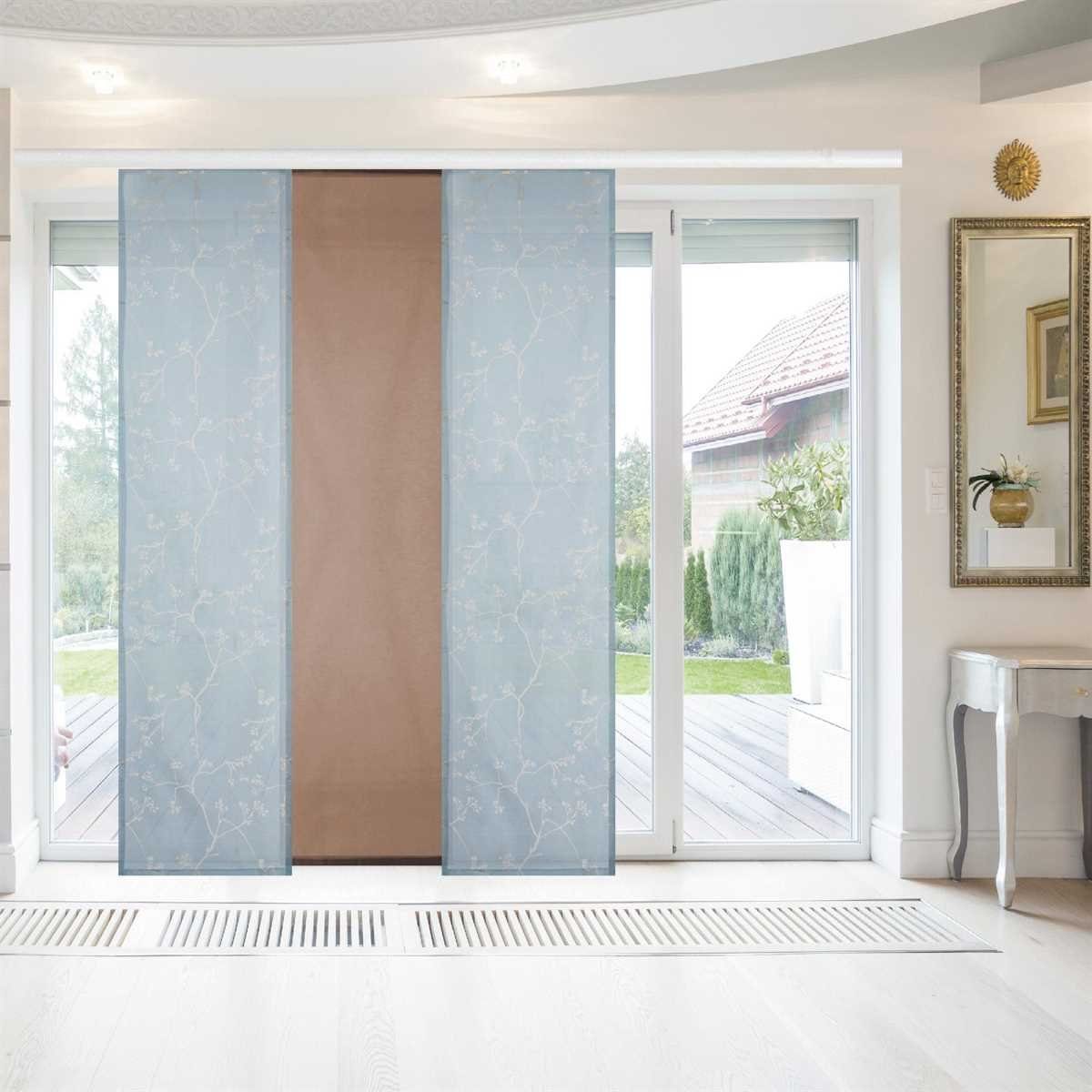 Bestlivings Vorhang (3 St), Paneelwagen, transparent, Voile, Transparente Schiebegardine 60cm x 260cm (BxL), mit Klettband und Befestigungszubehör