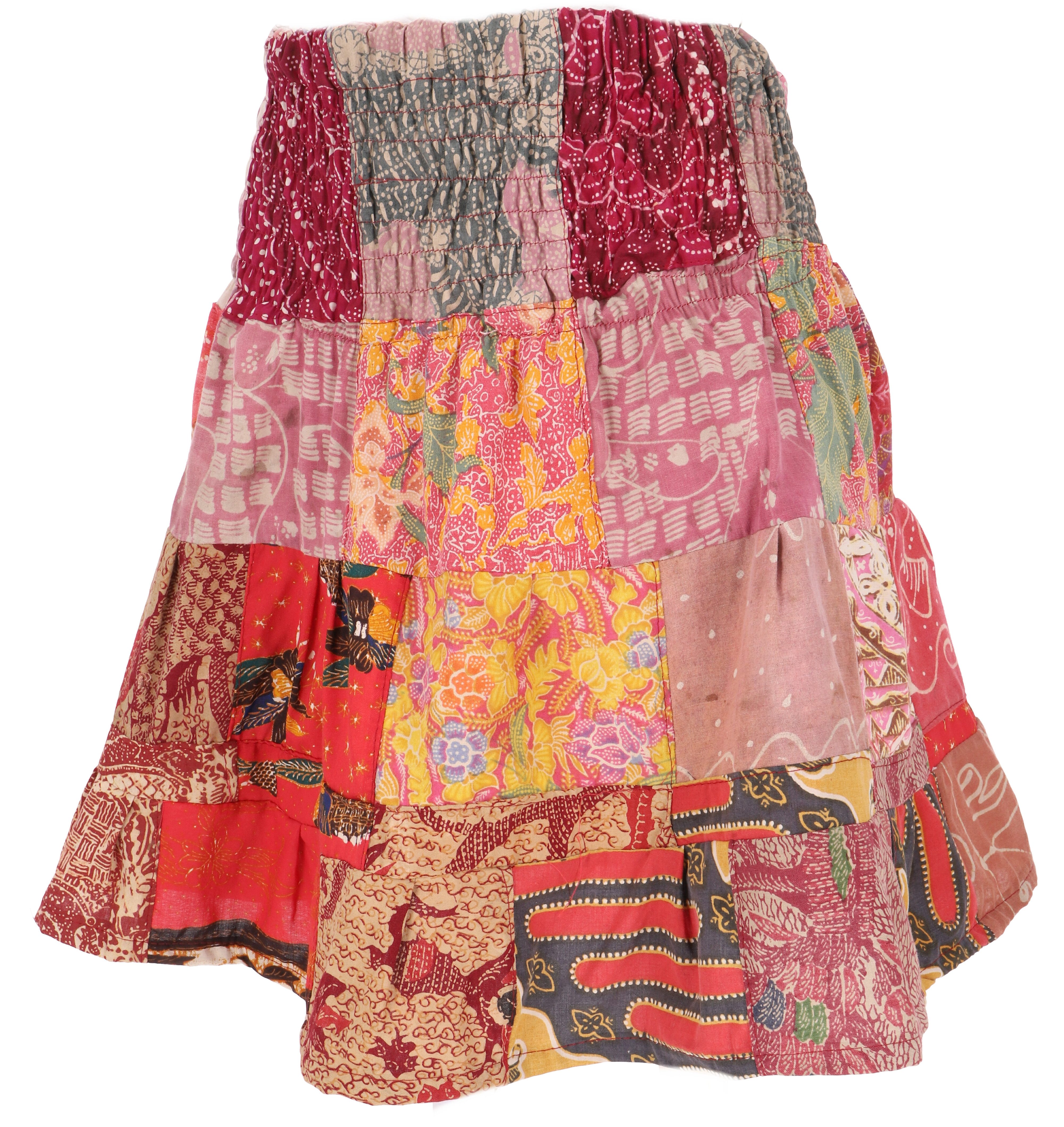 Guru-Shop Minirock Weit schwingender upcyceling Patchwork.. günstig online kaufen
