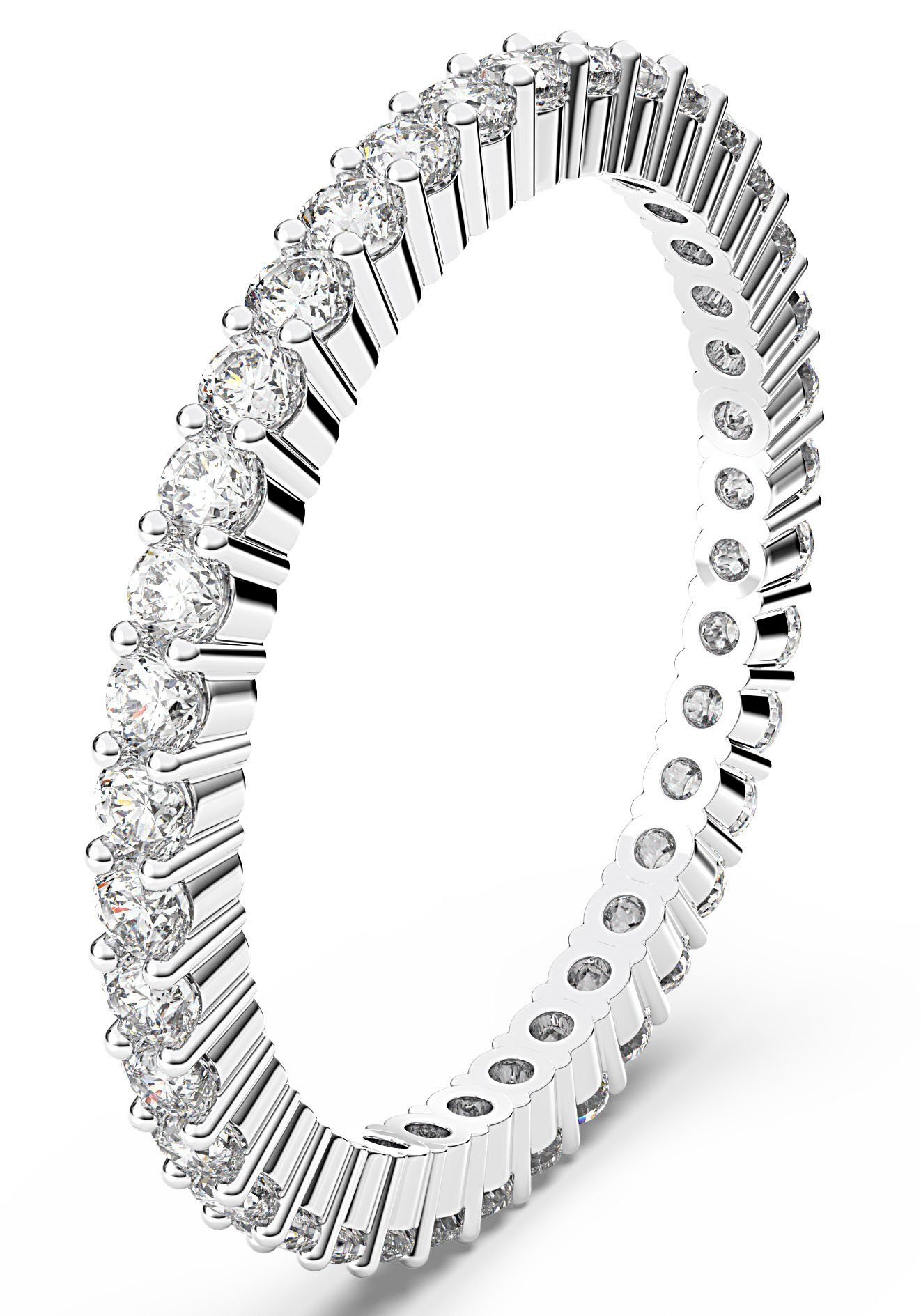 Swarovski® Fingerring 5656300, mit Kristall Vitorre, 5655703, metallfarben-kristallweiß Swarovski 5656293, 5656297, Rundschliff,