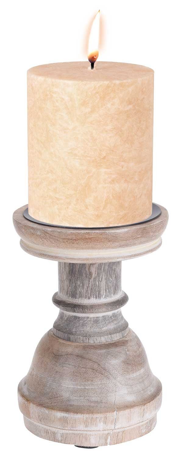 Kerzenständer FENJA, H 14 cm, Mangoholz günstig online kaufen