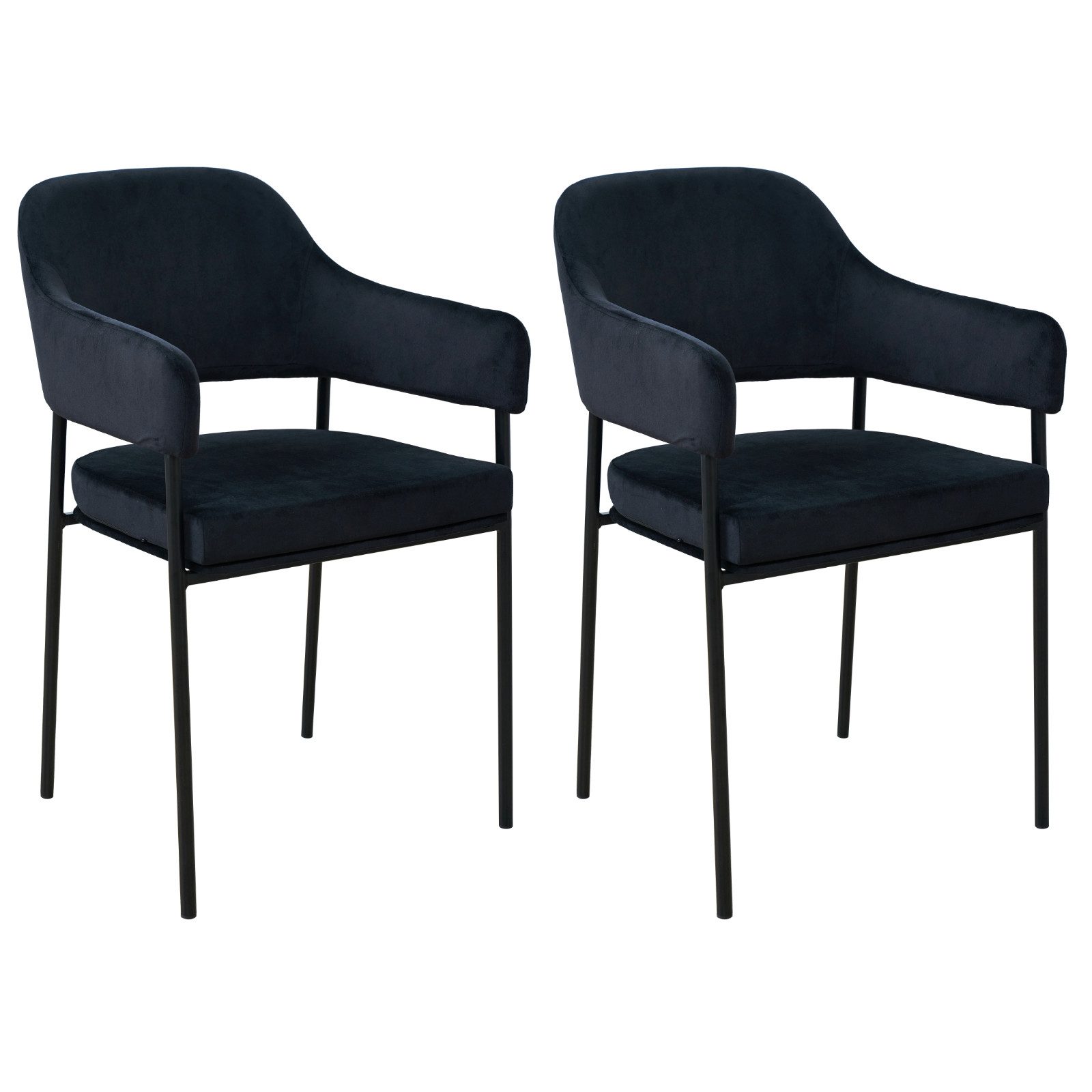 SVITA Esszimmerstuhl SCARLETT (2er Set), Armlehnstuhl, Polsterstuhl, Metall günstig online kaufen