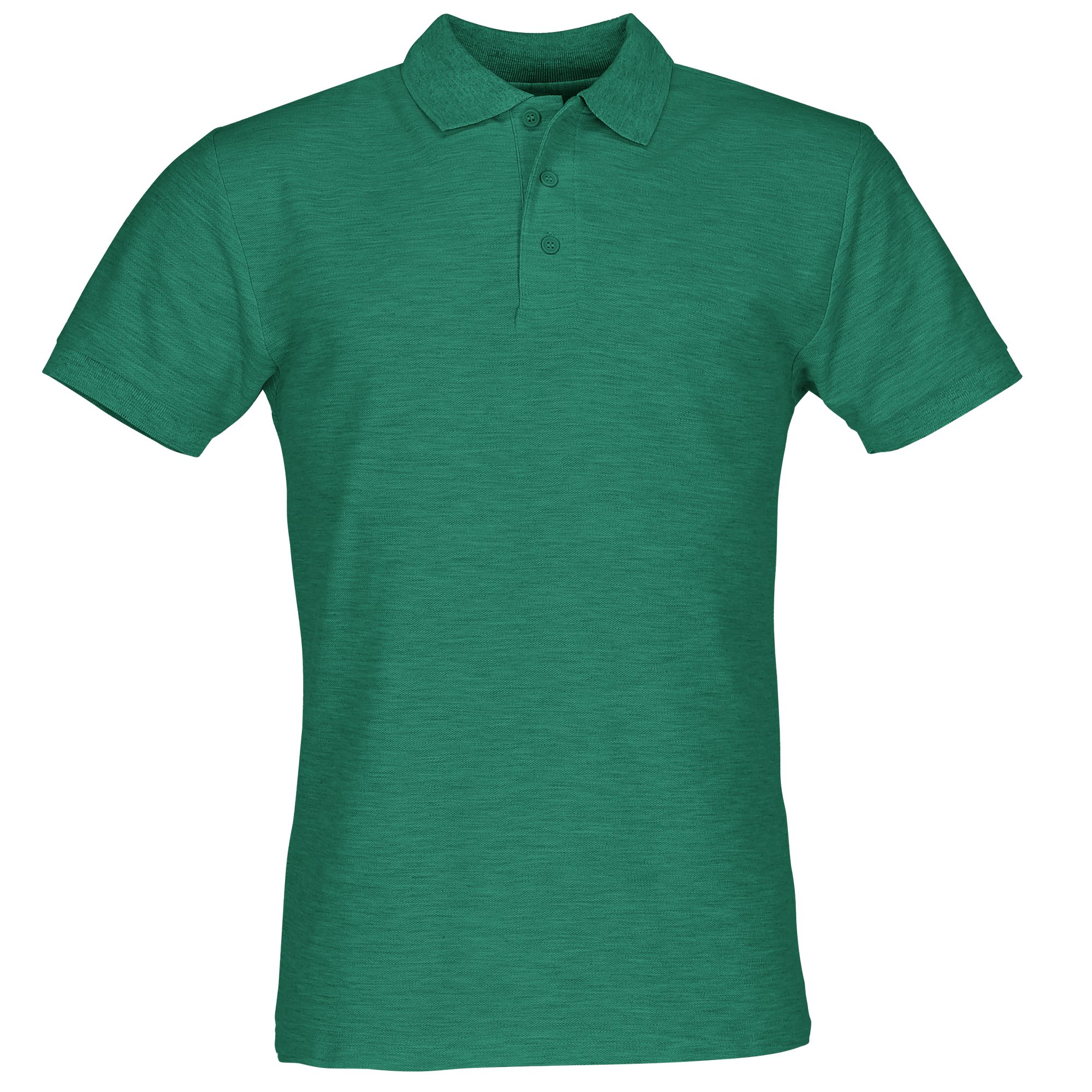 Fruit of the Loom Poloshirt 65/35 Polo retro grün meliert + GRATIS MyShirt Stoffbeutel | Poloshirts