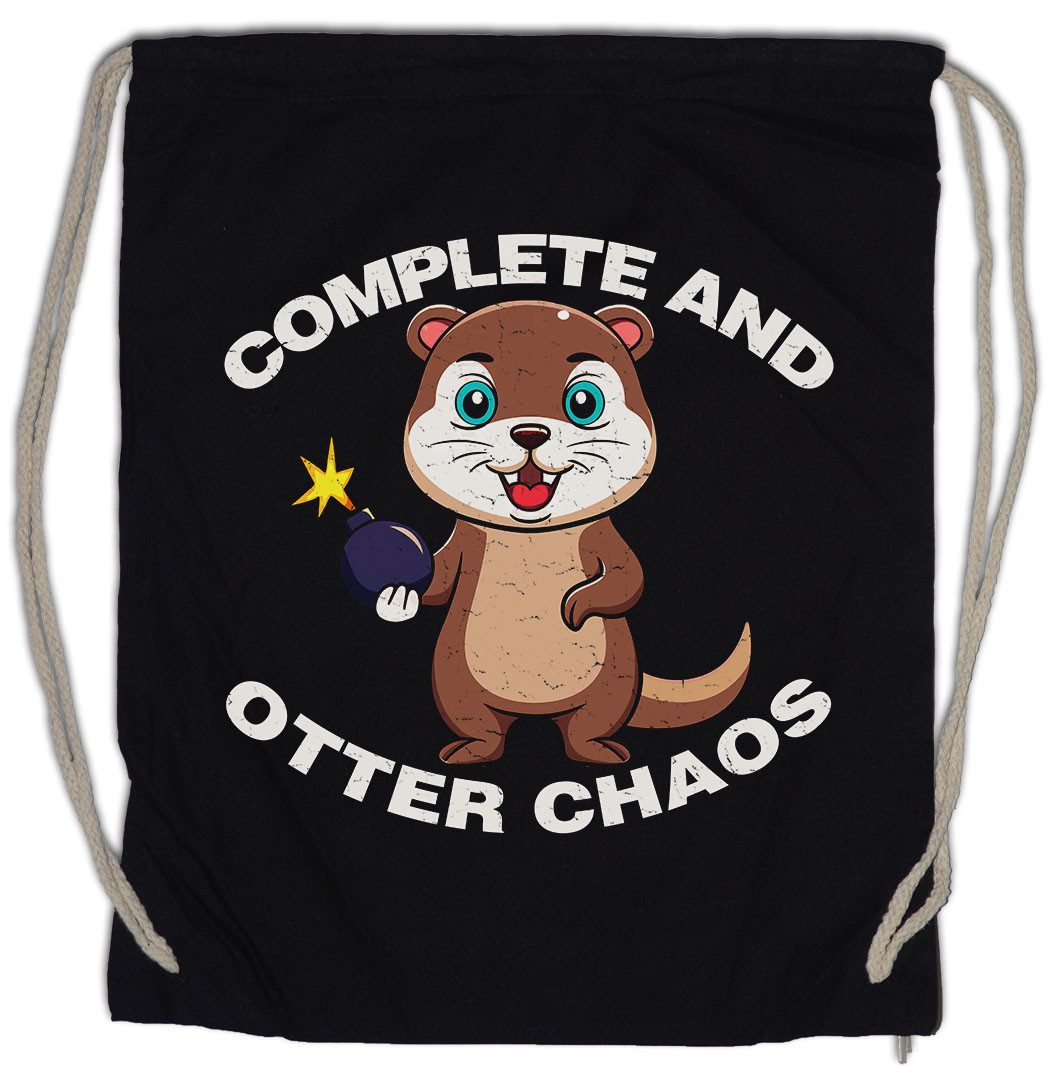 Turnbeutel Complete And Otter Chaos Turnbeutel Slogan Spruch Wildlife lontra