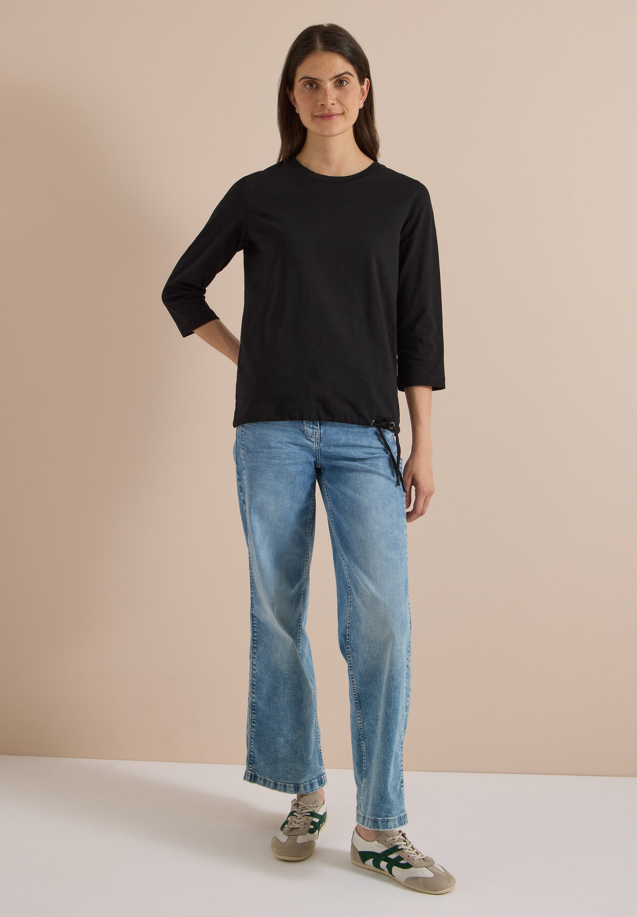 CECIL 3/4-Arm-Shirt in Unifarbe – Bild 3 von 5
