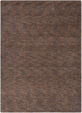Wollteppich Nebraska Uni, THEKO, rechteckig, Höhe: 12 mm, reine Wolle, handgewebt, ideal im Wohnzimmer & Schlafzimmer