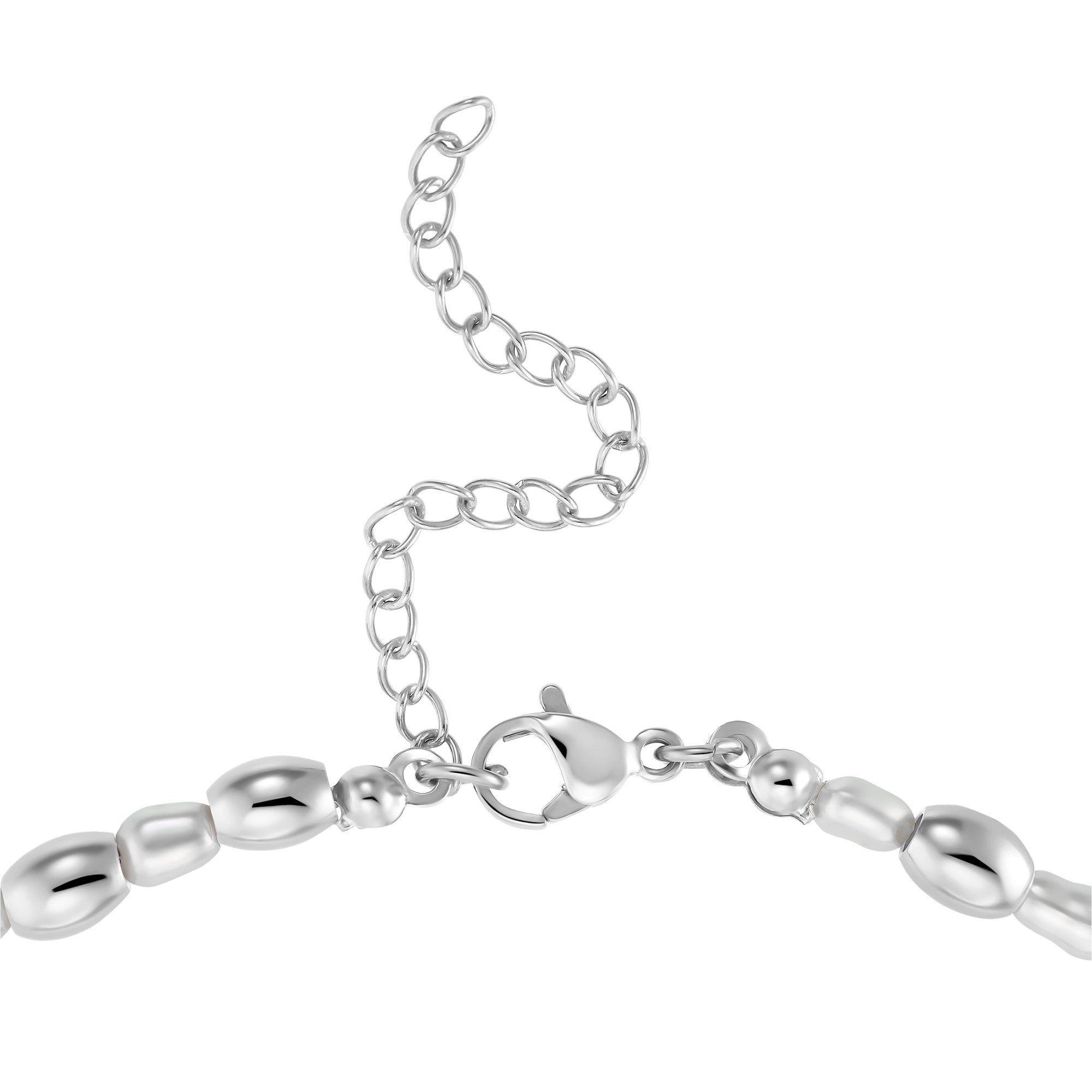 Heideman Collier Maya (inkl. Geschenkverpackung), mit Perlen silberfarben poliert ausgefallenen Halskette