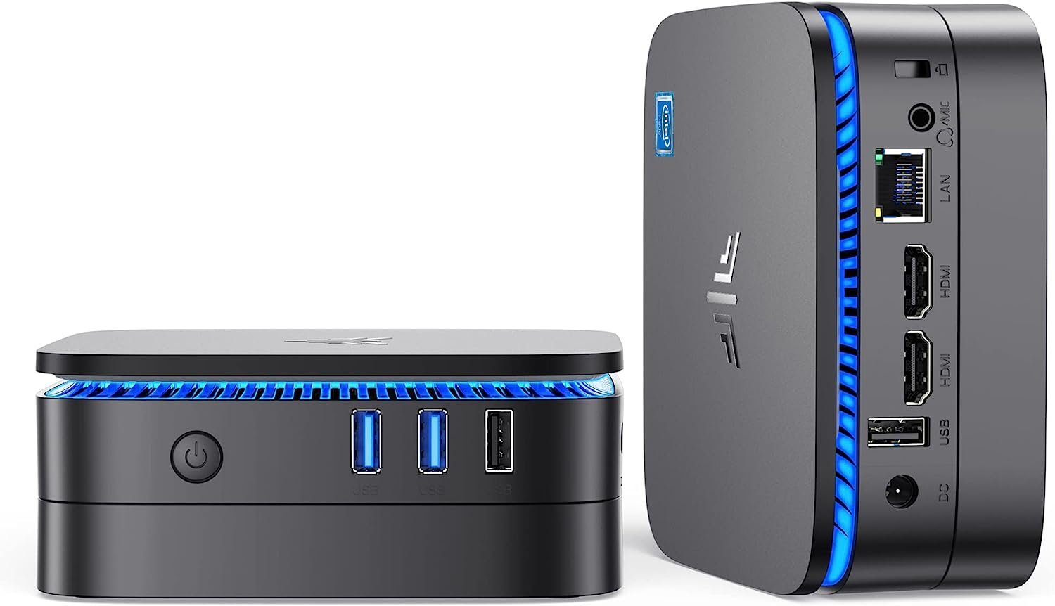 NiPoGi Mini-PC (Intel UHD 12 N5105, 4K UHD-Grafik GB Doppelte Mini-Desktop RAM, kleiner 256 ‎Intel Mikrocomputer Celeron PC) SSD, GB klein leiser Compute N5105 Anzeigen, Mini-PC