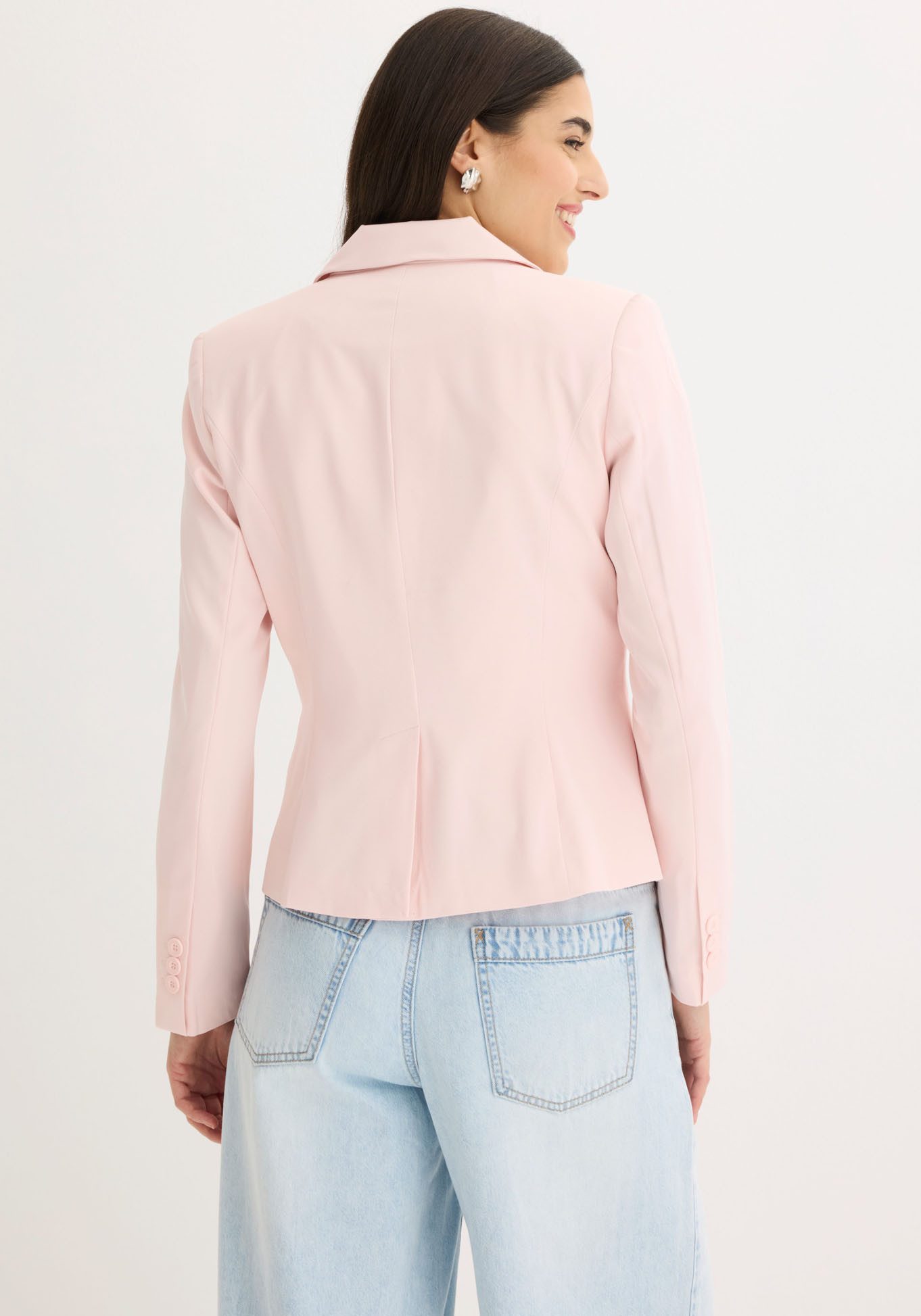 bonprix Kurzblazer eleganter Stil, Slim Fit, aus Polyester und Elasthan