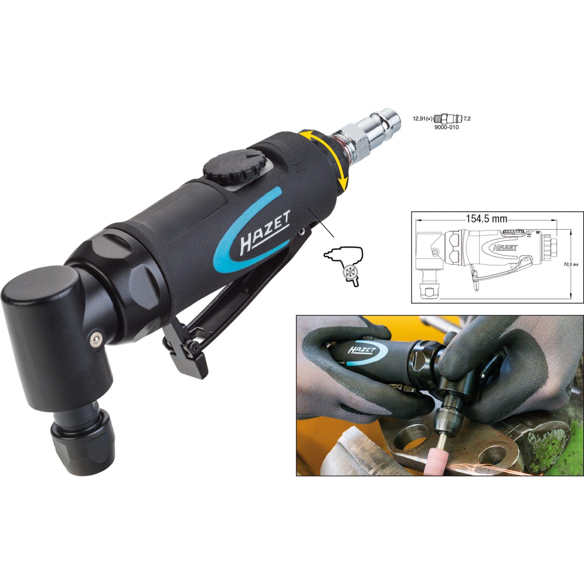 HAZET Geradschleifer Hazet Stabschleifer, abgewinkelt 9032N-5