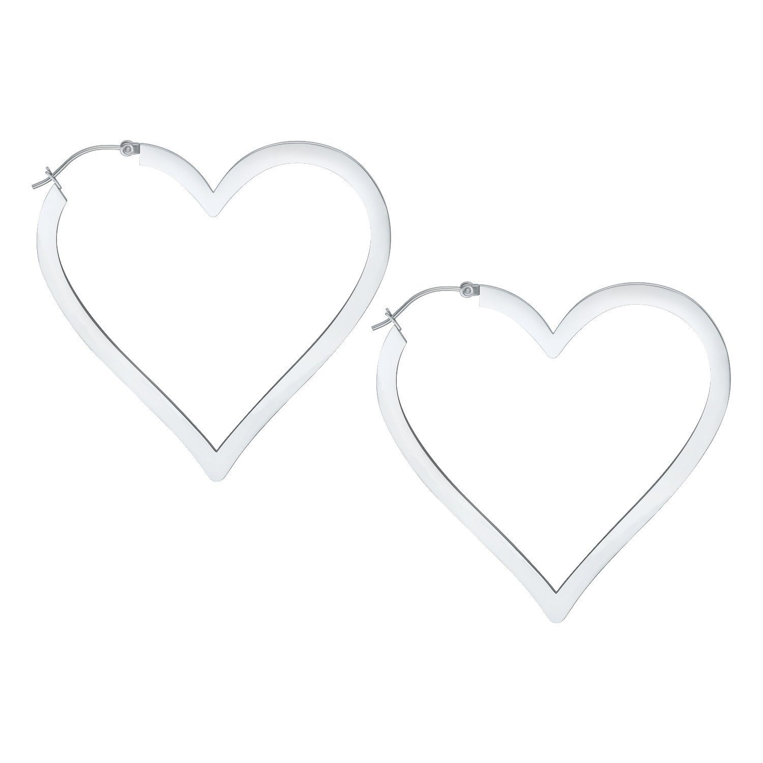 Paar Ohrhänger Heart Hoops