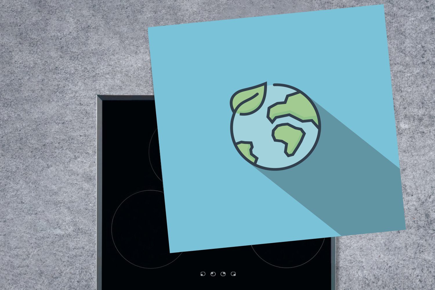 preserve 78x78 für MuchoWow Ceranfeldabdeckung, Vinyl, (1 Illustration cm, climate, world Arbeitsplatte Herdblende-/Abdeckplatte tlg), küche