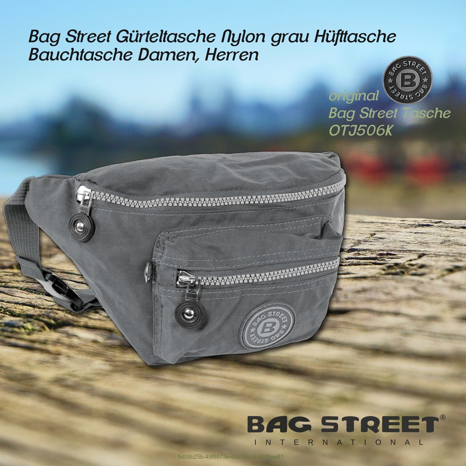 BAG STREET Gürteltasche Bag Street Damen Herren Bauchtasche (Gürteltasche), Gürteltasche Nylon, blau ca. 27cm x ca. 16cm