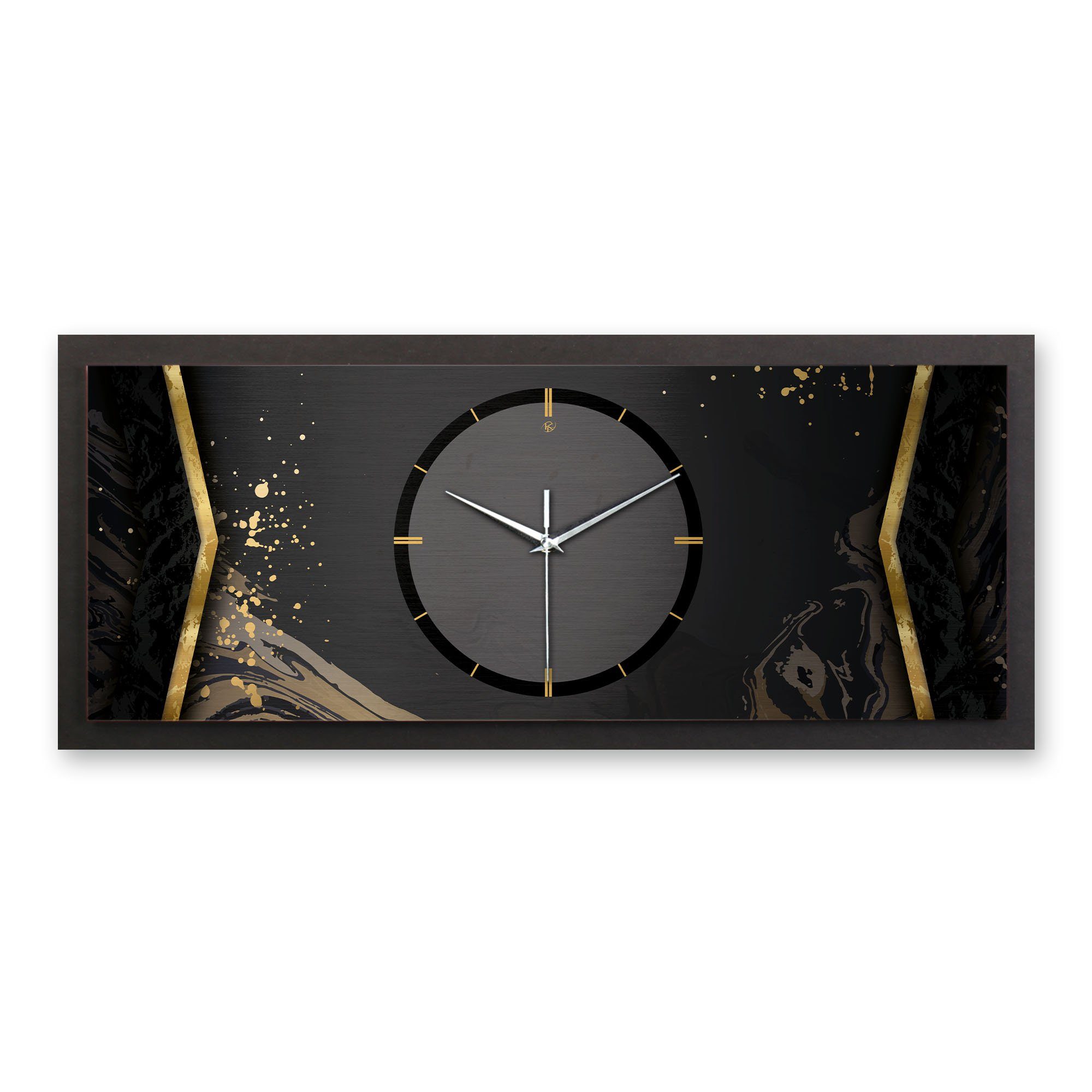 Kreative Feder Wanduhr oder Quarzuhrwerk; Abstract (ohne 3D Ticken; außergewöhnlich, elegant, modern) Funk- Black Designer-Wanduhr