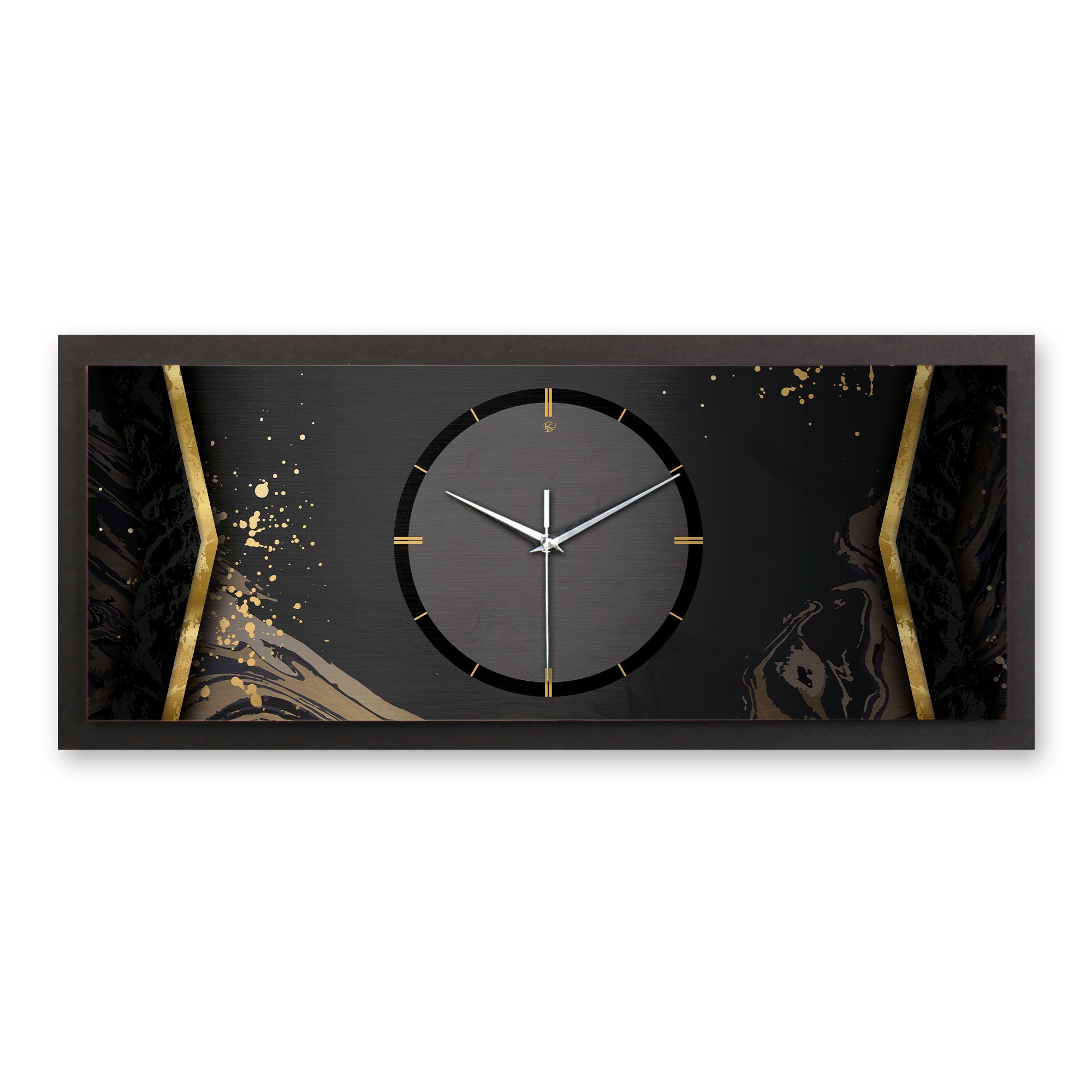 Kreative Feder Wanduhr 3D Designer-Wanduhr Abstract Black (ohne Ticken, Fun günstig online kaufen