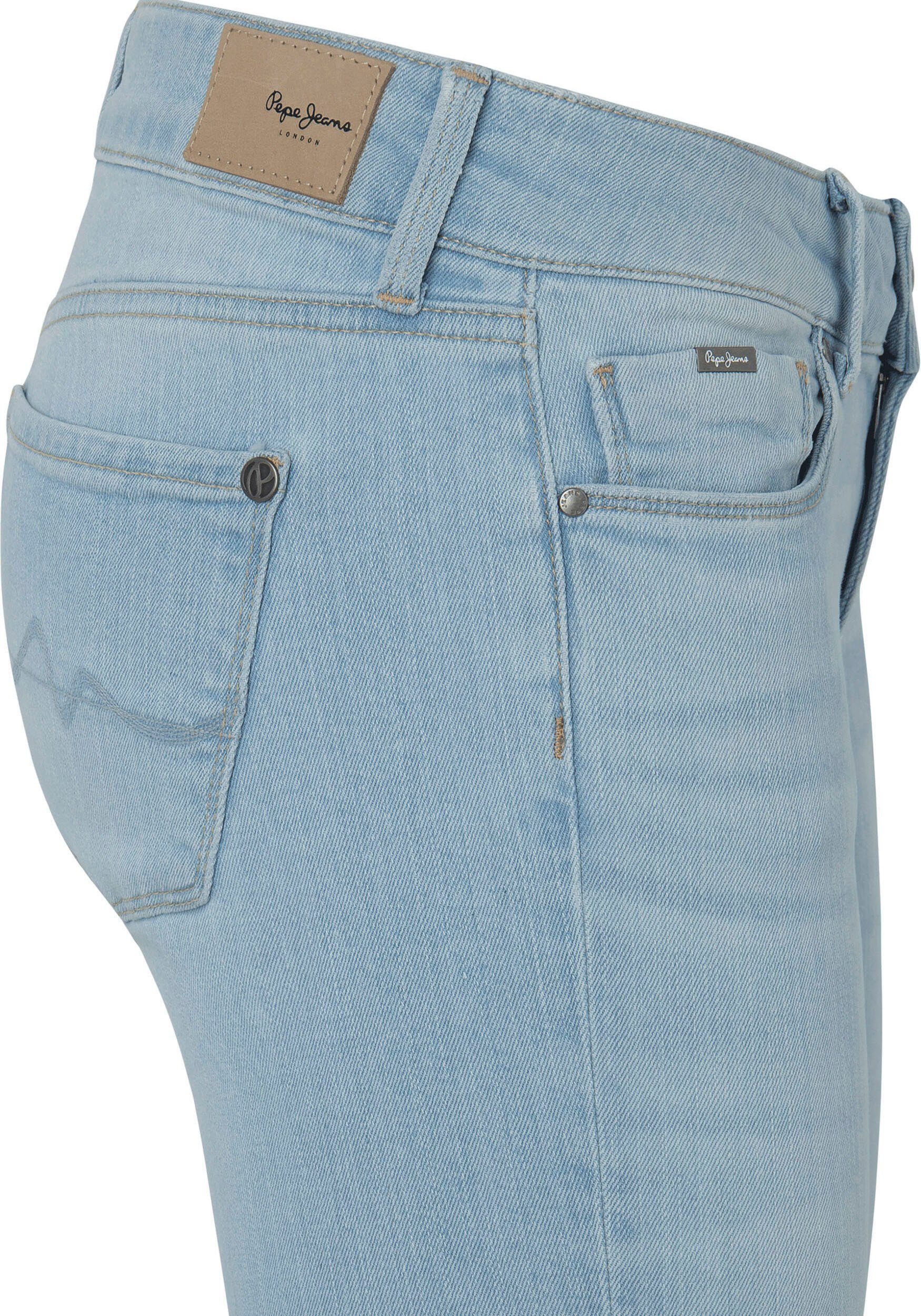 Pepe Jeans Skinny-fit-Jeans SOHO im und mit hell Bund Stretch-Anteil 5-Pocket-Stil 1-Knopf