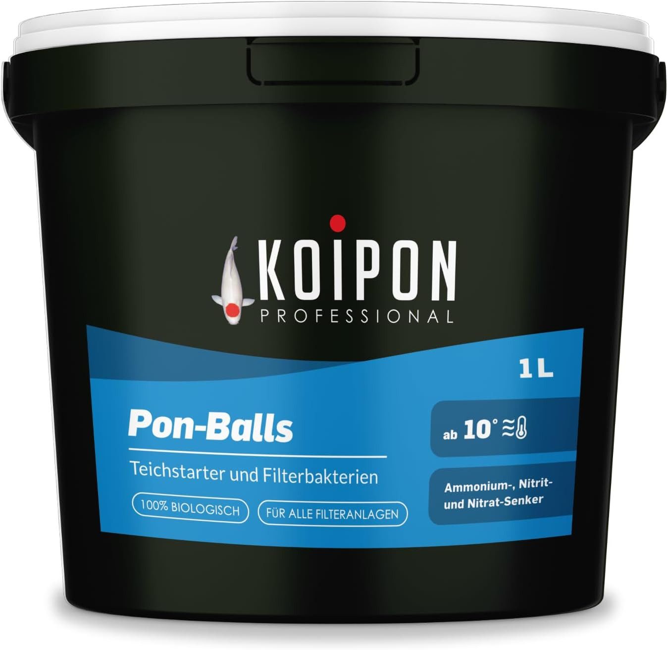 KOIPON Filterstarter KOIPON Pon-Balls Filterstarter Bakterien-Gelkugeln für den Teich, Filterstarter, Made in Germany, Biologisch, Nitritsenker