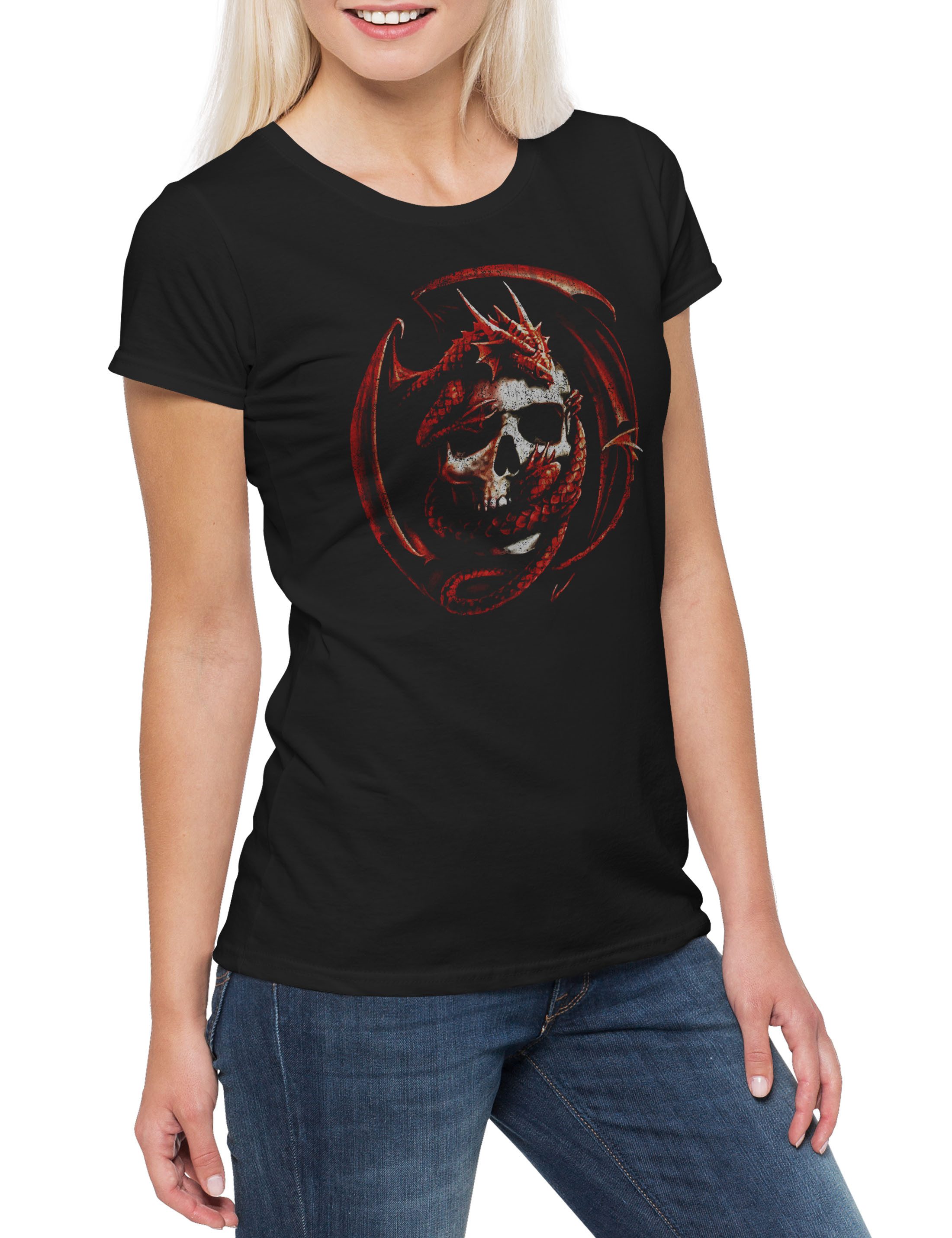 Urban Backwoods Print-Shirt Skull & Dragon günstig online kaufen