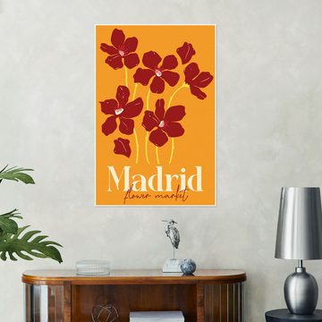 Posterlounge Poster Pineapple Licensing, Flower Market Madrid II, Vintage Grafikdesign