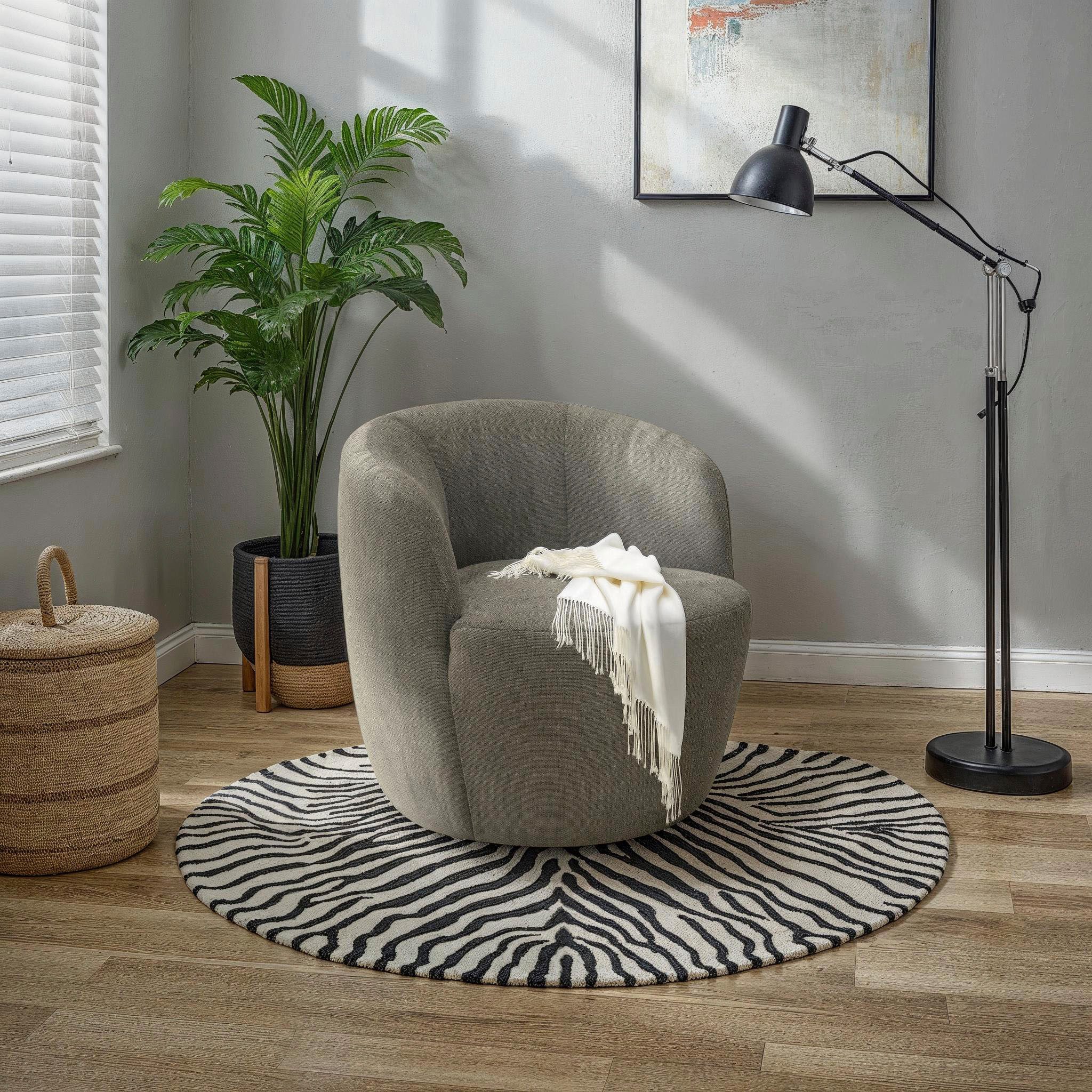 DOMO collection Sessel Obidos moderner Loungesessel, Struktur weich, schlammfarben