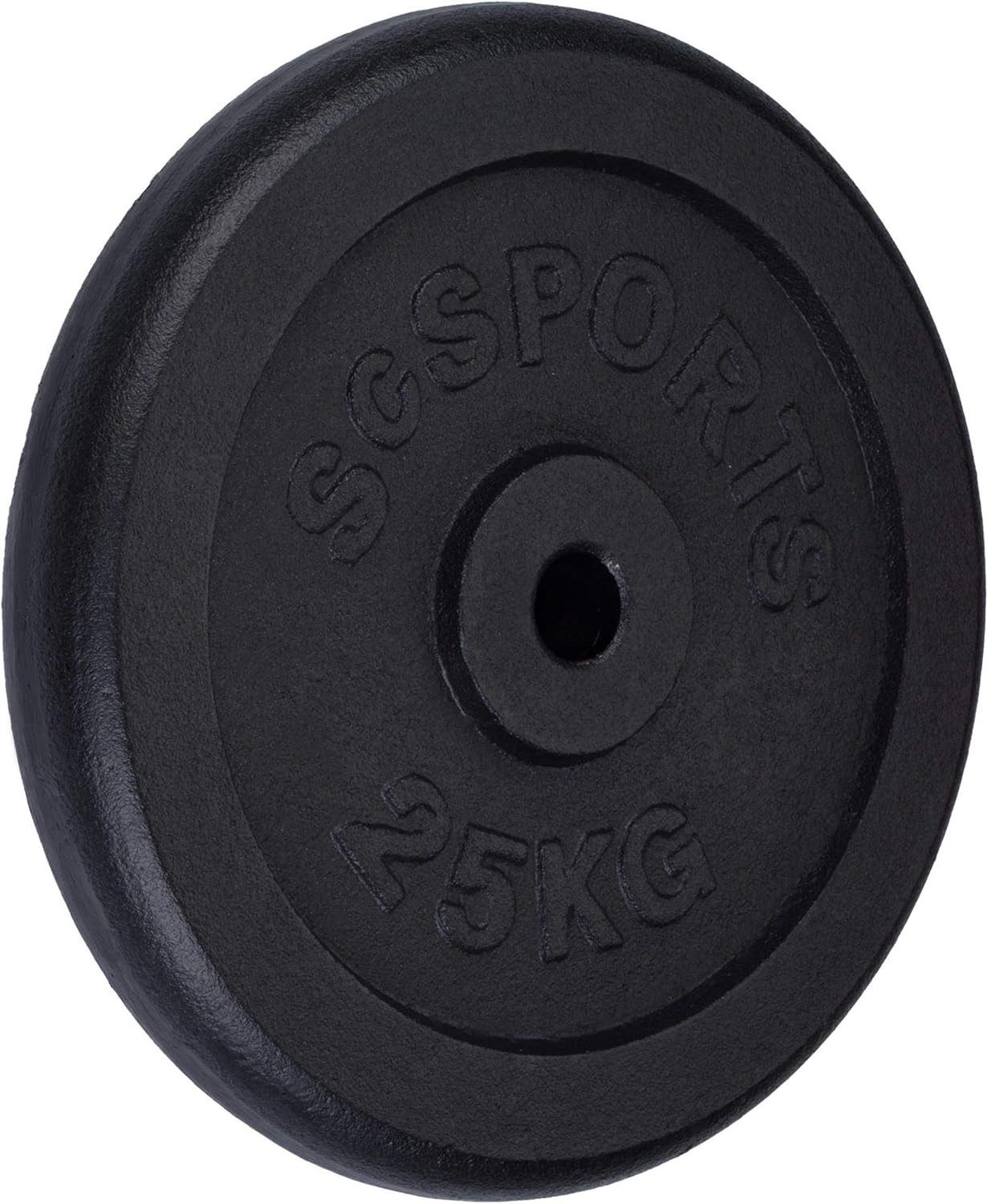 ScSPORTS® Hantelscheibe Hantelscheiben Set Gusseisen 40 - 120 kg, 25 kg