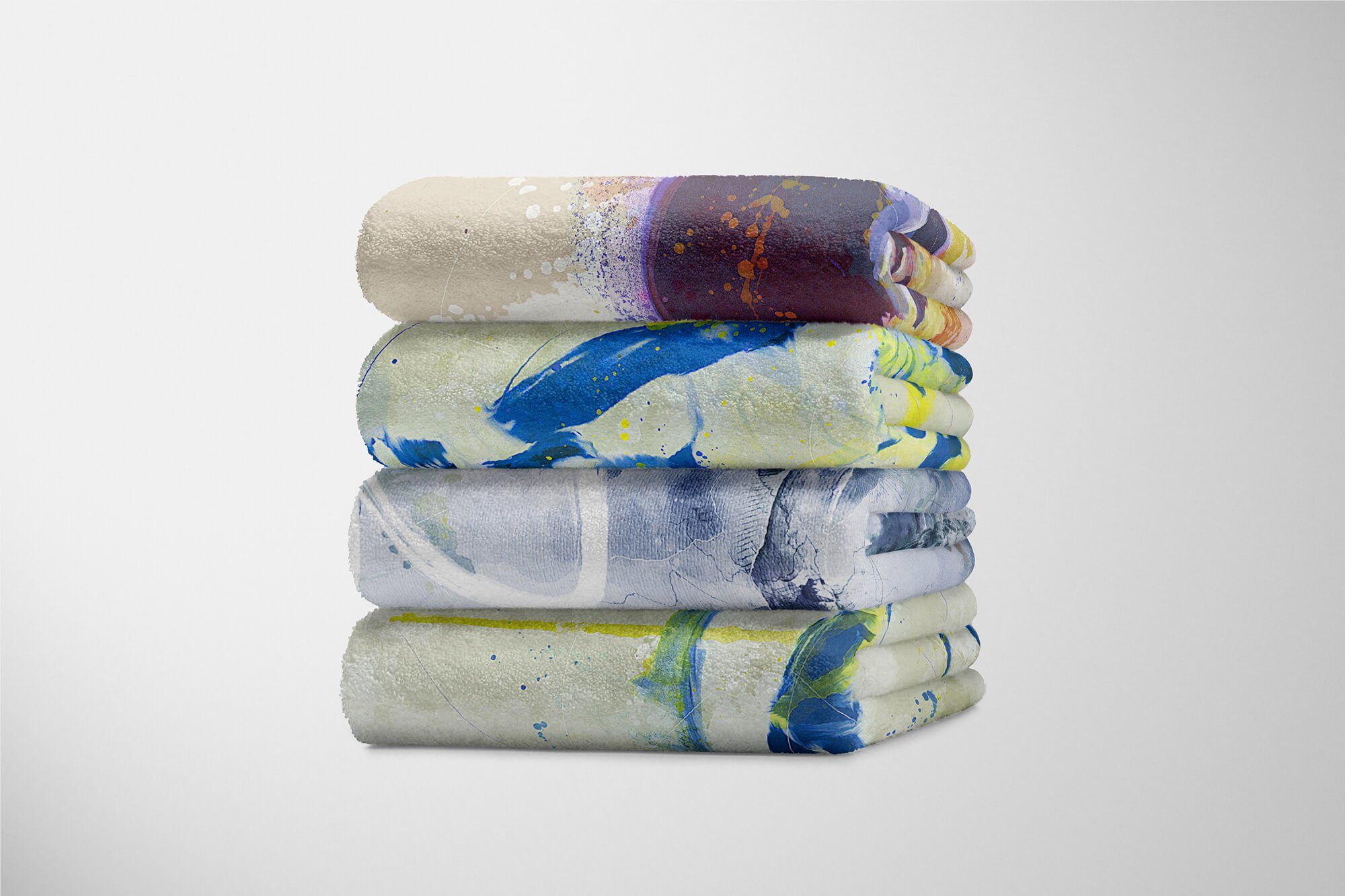 Tier Mo, Serie Kuscheldecke II Sinus Art Baumwolle-Polyester-Mix Handtücher Handtuch (1-St), Saunatuch Strandhandtuch Kunstvoll Handtuch SplashArt Birds