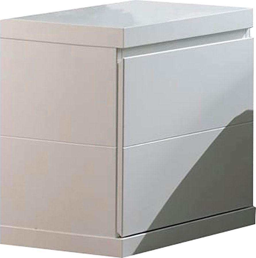 Vipack Nachtschrank (Made in Europe) Nachtkonsole in gradlinigem Design, mit 1 Tür, Ausf. Weiß lackiert